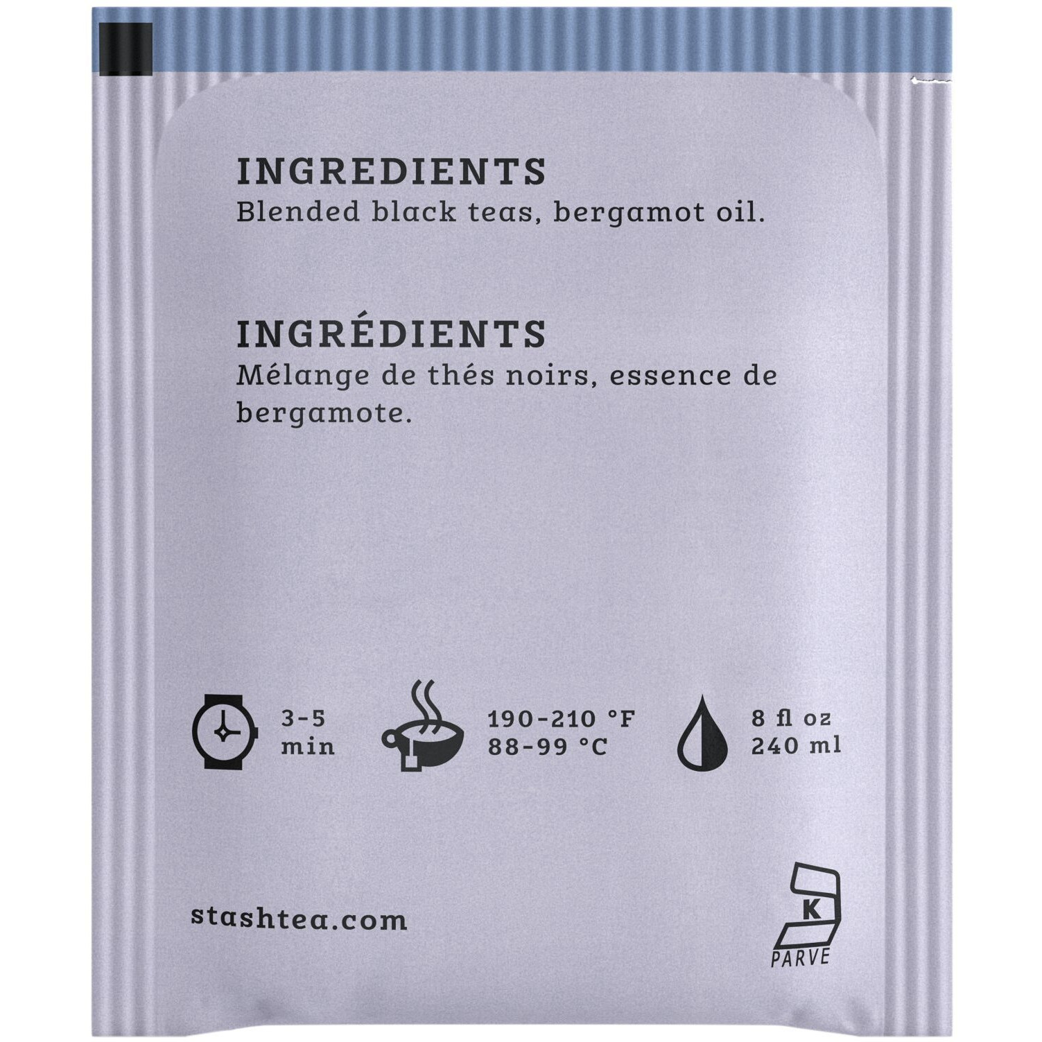 Stash Tea Earl Grey Black Tea - Caffeinated, Non-Gmo Project Verified Premium Tea With No Artificial Ingredients, 20 Count (Pack Of 6) - 120 Bags Total