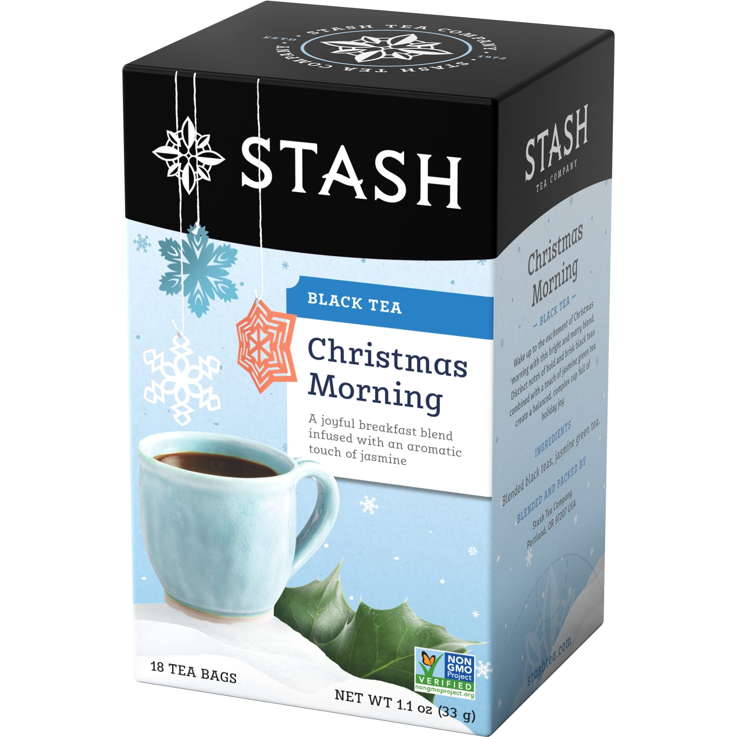 Stash Christmas Morning Black Tea, Non-Gmo, 18 Tea Bags (Pack Of 6)