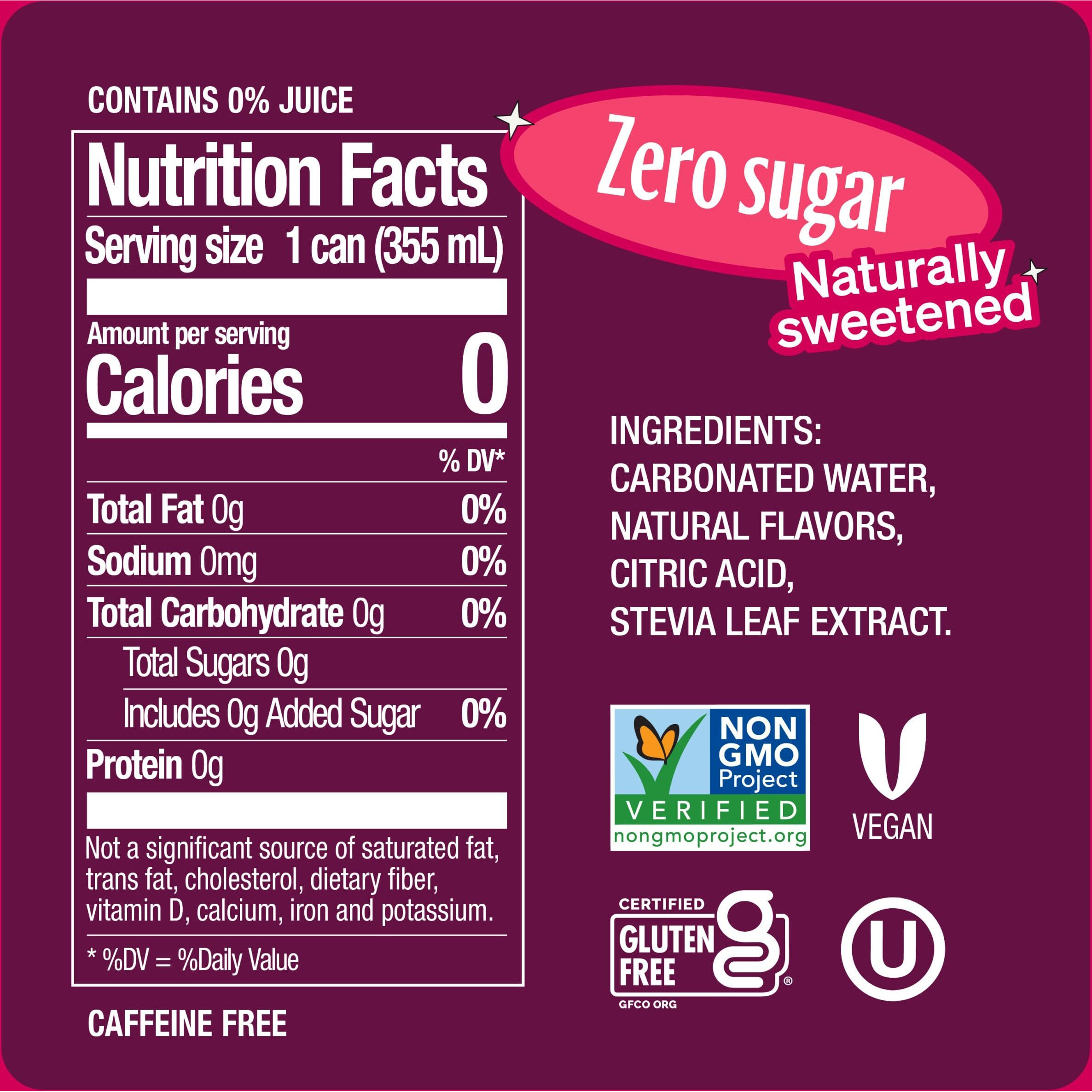 Zevia Zero Sugar Soda, Black Cherry, 12 Oz Cans (24-Pack) - Naturally Sweetened, Non-Gmo Project Verified, Gluten-Free, Vegan