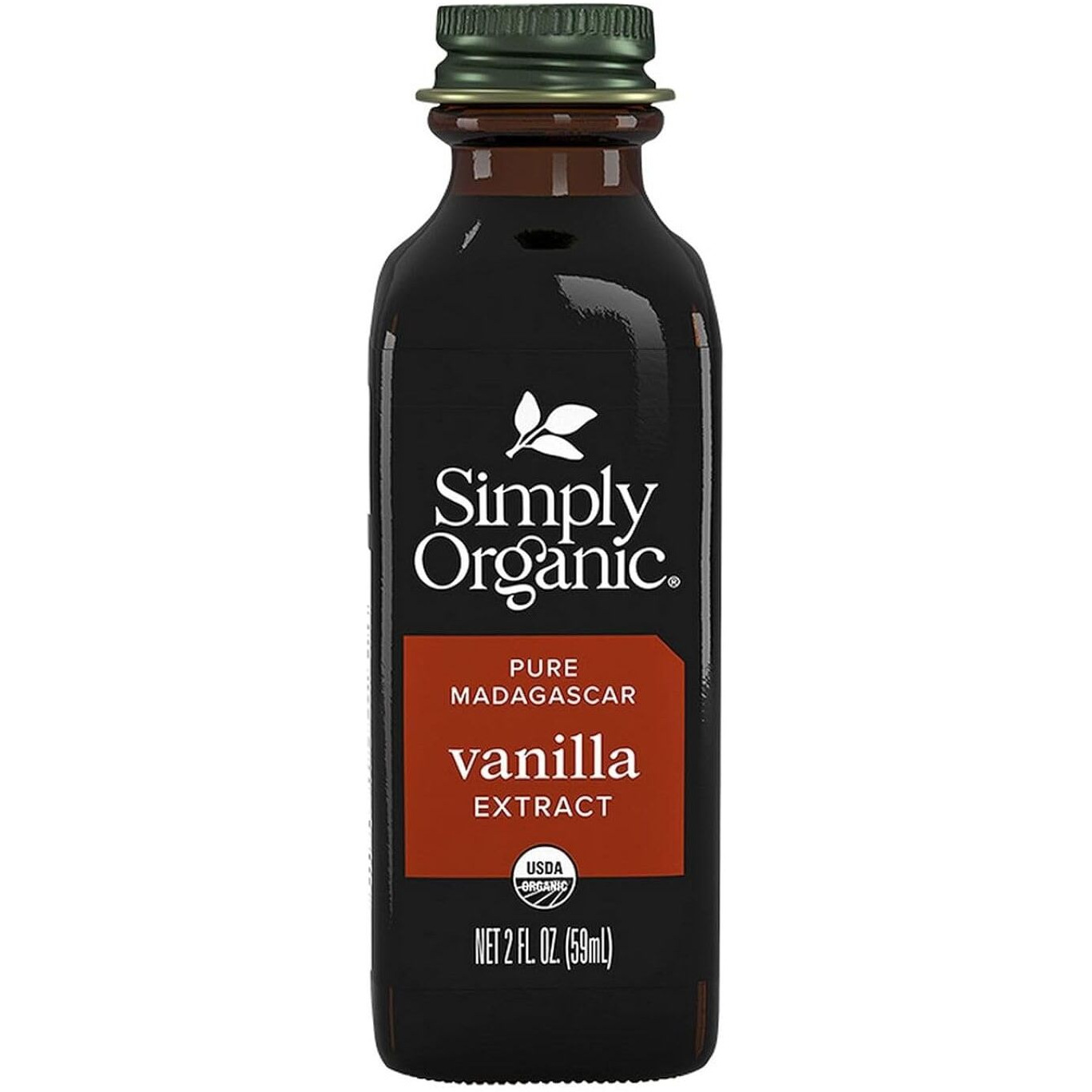 Simply Organic Pure Madagascar Vanilla Extract, 2-Ounce Glass Jar, Certified Organic, Sugar-Free Flavor For Smoothies