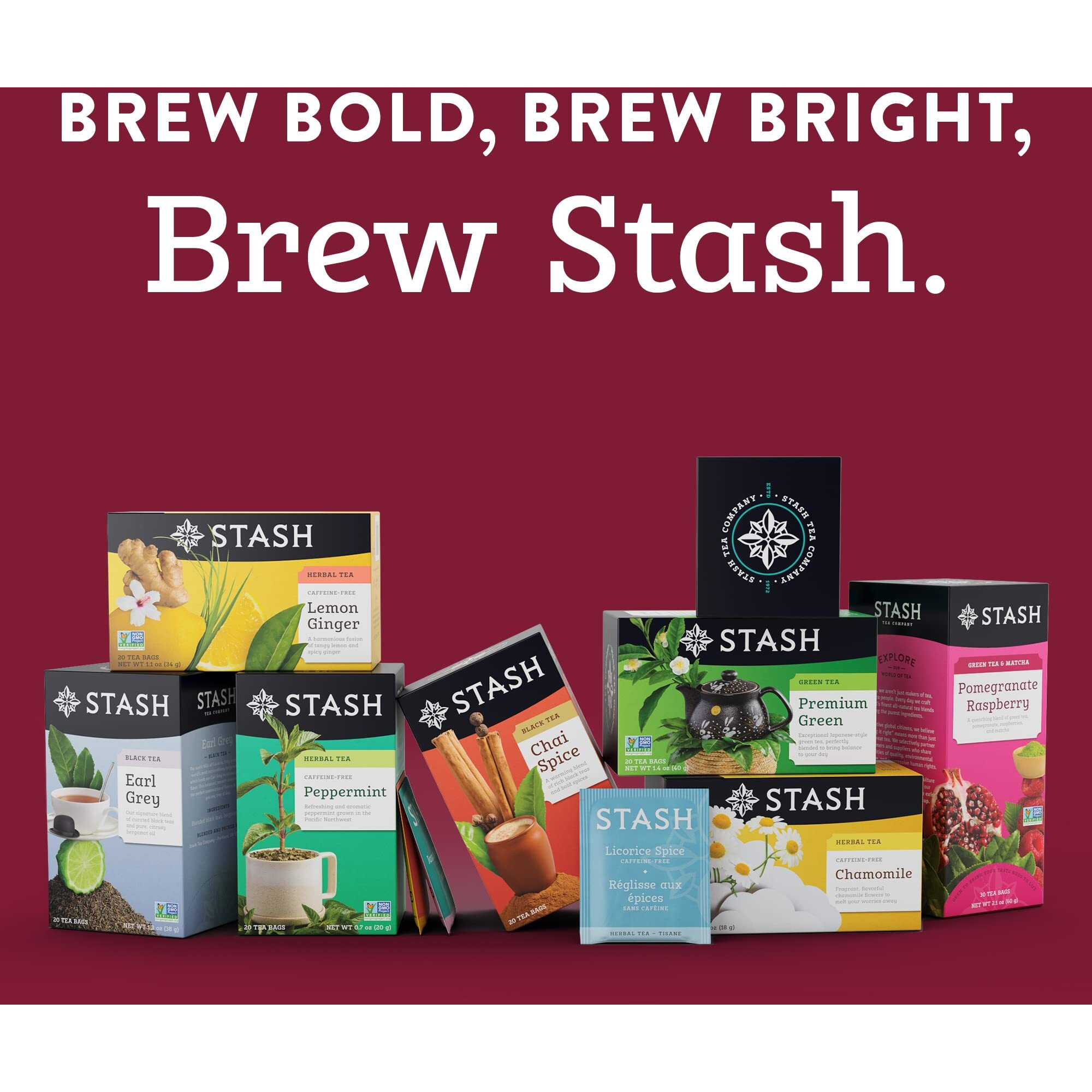 Stash Tea Cozy Cinnamon Vanilla Herbal Tea - Naturally Caffeine Free, Non-Gmo Project Verified Premium Tea With No Artificial Ingredients, 100 Count Bulk Packaging