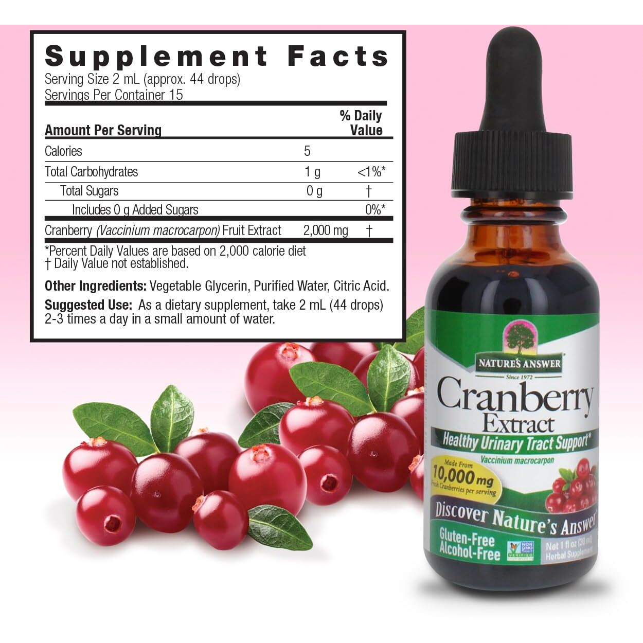 Nature's Answer Alcohol-Free Cranberry 1Oz Extract