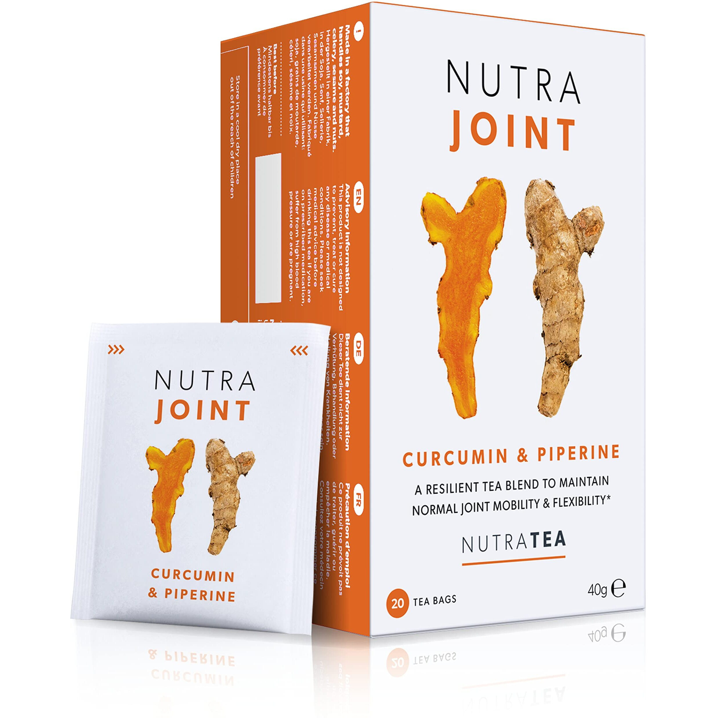 Nutrajoint - Joint Care Arthritis Tea - Relief Of Painful Joints - 40 Enveloped Tea Bags X2 Pack