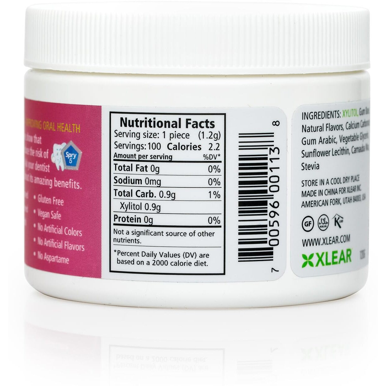 Spry Fresh Natural Xylitol Chewing Gum Dental Defense System - Aspartame-Free, Sugar-Free, Non-Gmo, Gluten-Free (Bubble Gum, 100 Count - Pack Of 1)