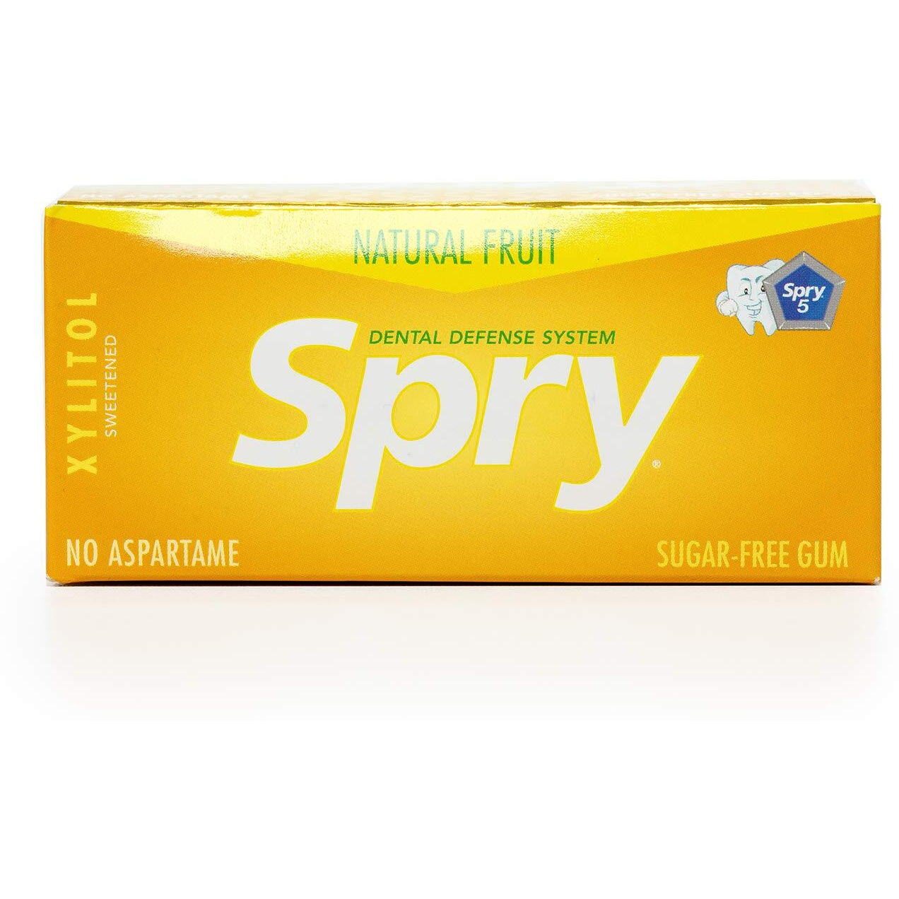 Spry Fresh Natural Xylitol Chewing Gum Dental Defense System - Aspartame-Free, Sugar-Free, Non-Gmo, Gluten-Free (Fresh Fruit, 10 Count Blister Cards - Pack Of 20)