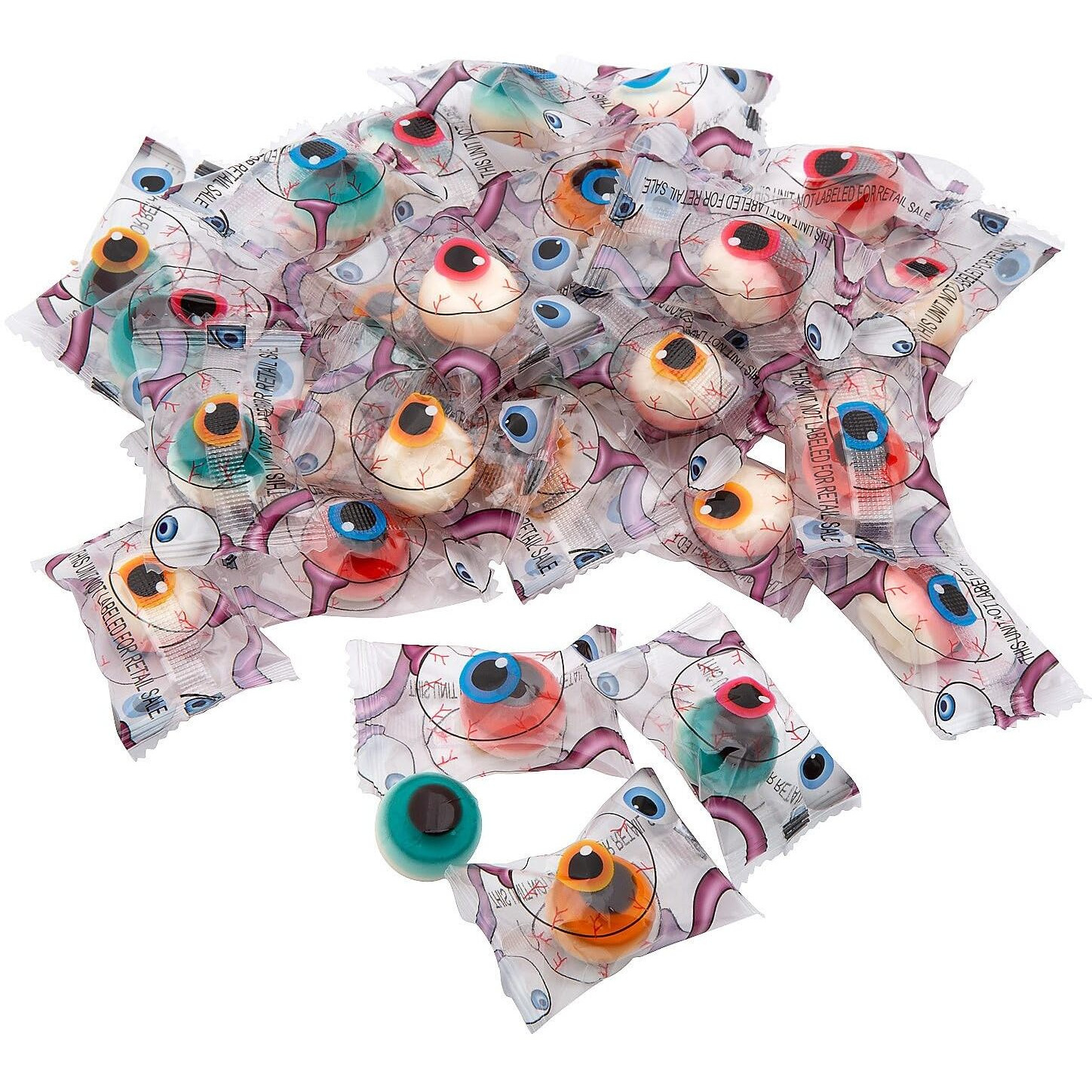 Fun Express, Gummy Eyeball Candy, 7 Oz, 40 Pieces, Great For Tricket Or Treat, Halloween And Other Fun Events