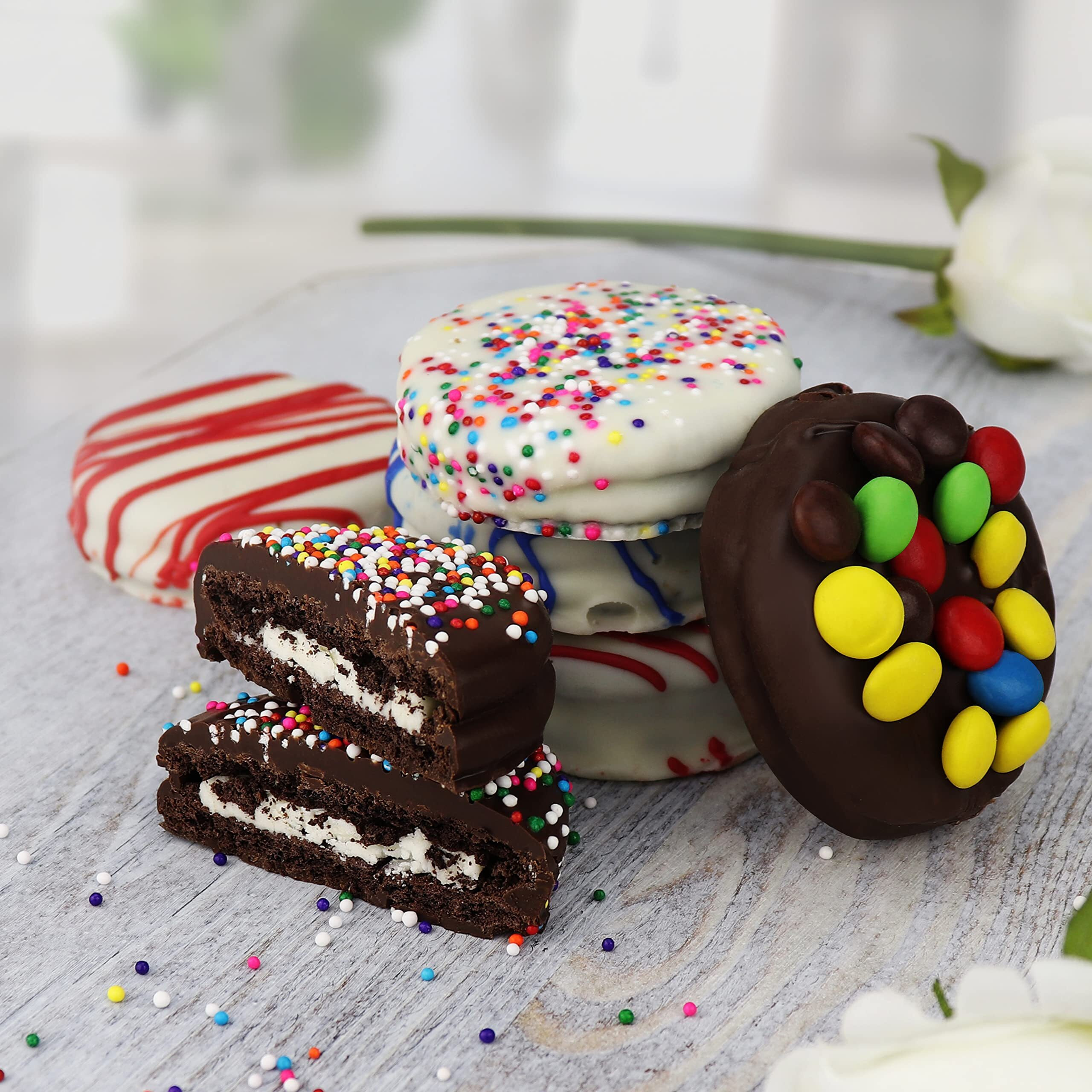 Birthday Cookies Gift Basket For Men And Women - Gourmet Chocolate Cookies, Happy Birthday Treats For Food Gifts By Empire Delights, 12 Count Chocolate Gift Box