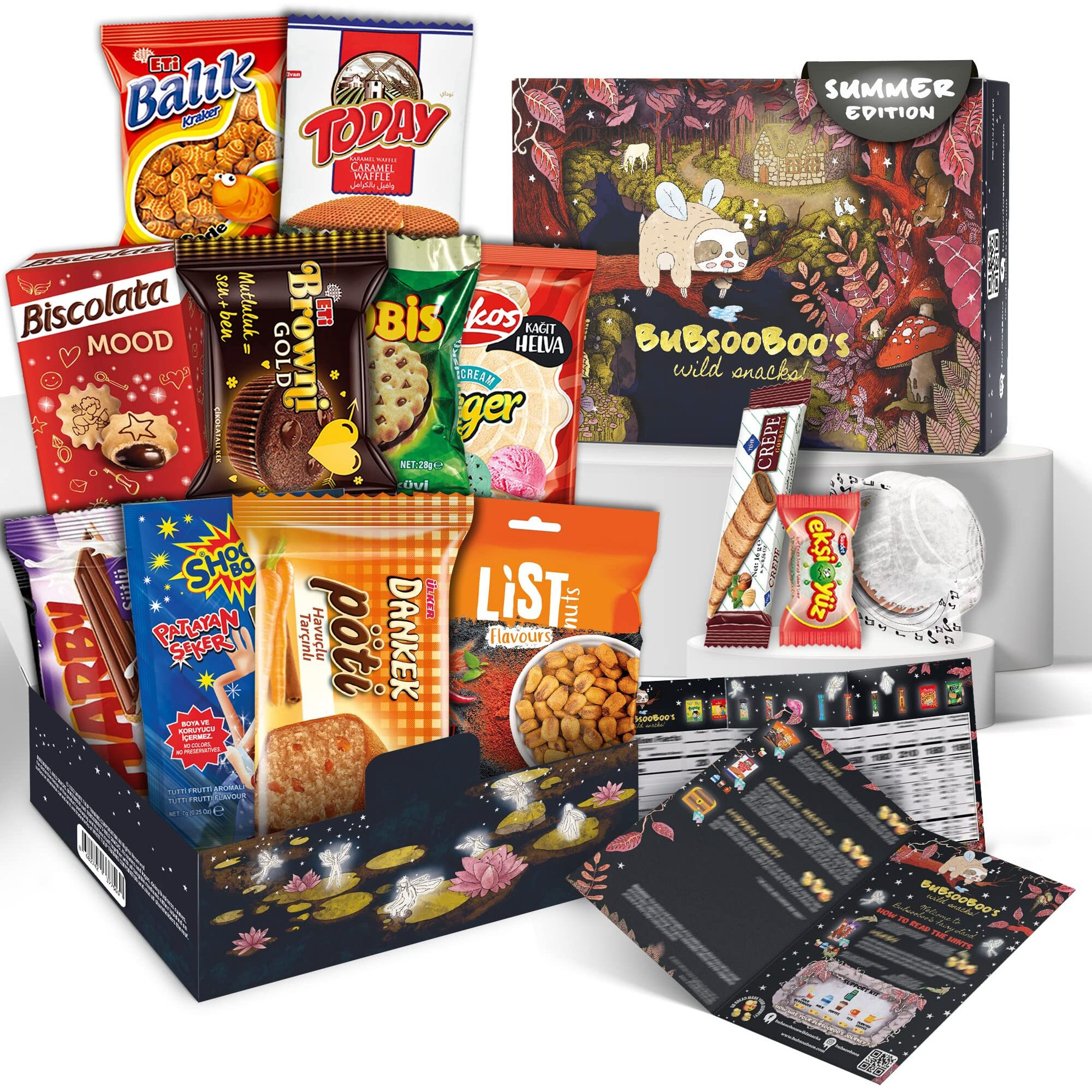Midi International Snack Box (Fairy Tale Themed) | Snacks Variety Pack Of International Treats | Foreign Snack Box Offering Unique Experience | Mix Care Pack Of Turkish Candies | 12 Full-Size Snacks