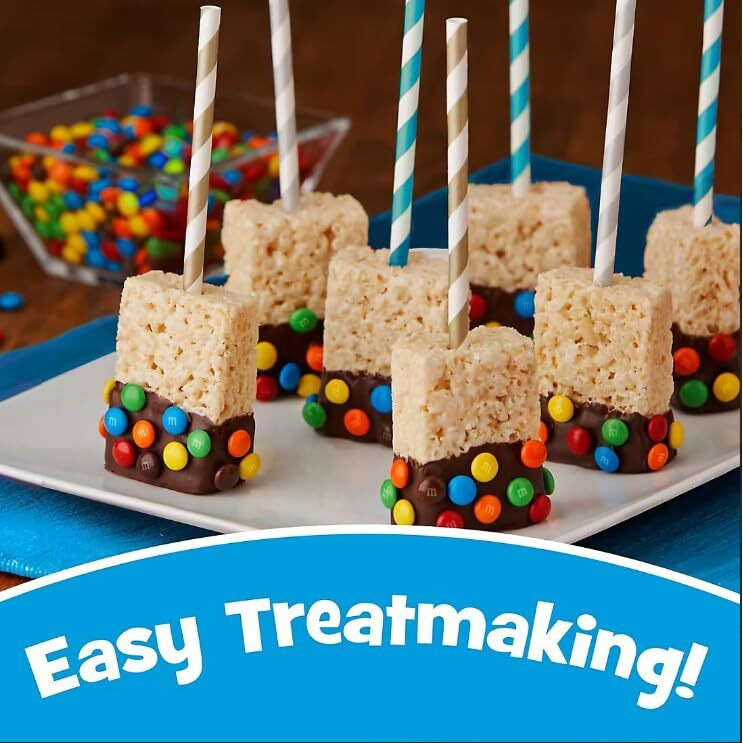 Rice Krispies Treats Mini Squares | Sweet Crispy Marshmallow Cereal Kids Snack Individually Wrapped | Birthday Classroom Party Gift Basket | Muchai Bag (52 Variety Square Mini Treat W/ Rainbow Sprinkles)