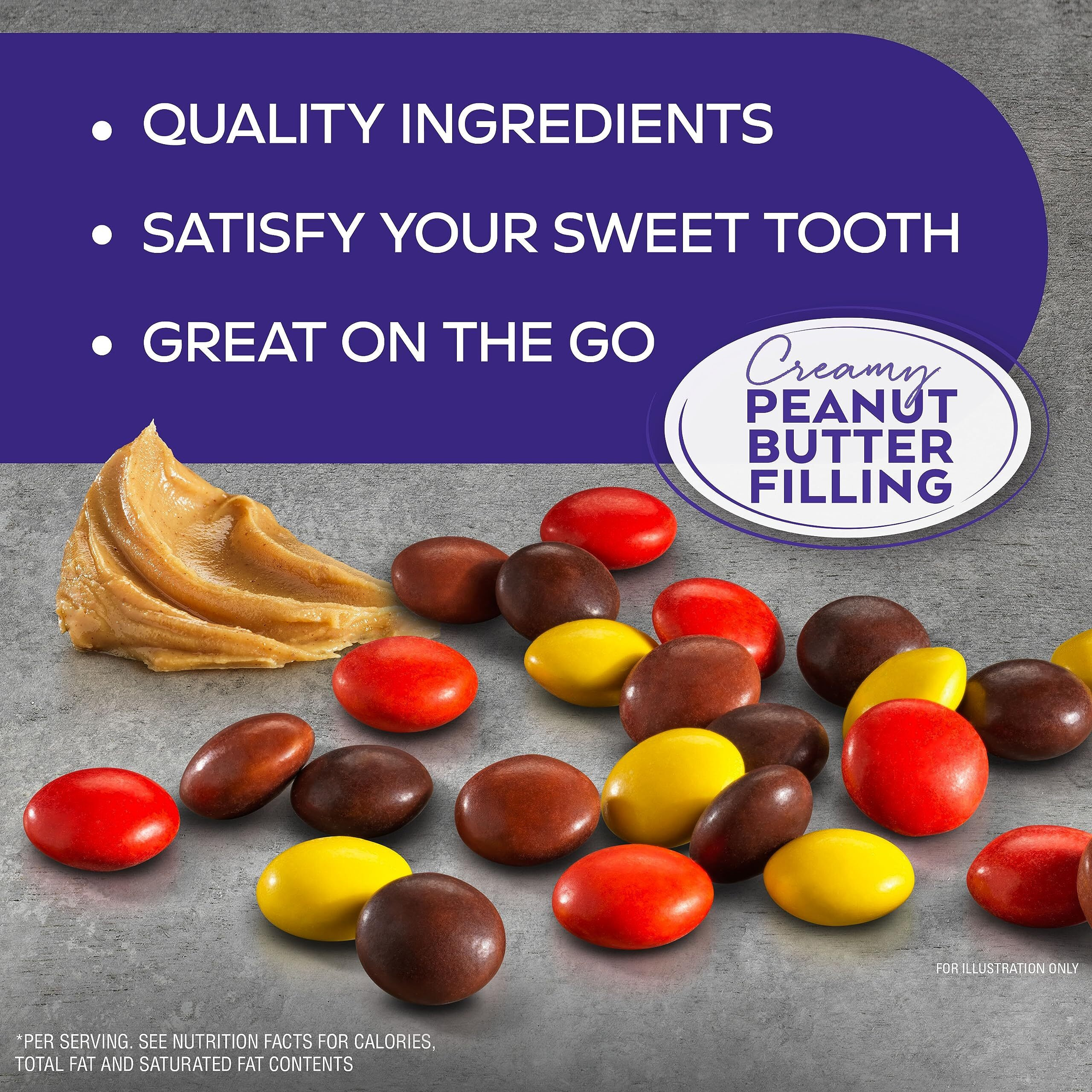 Atkins Endulge Treat, Peanut Butter Candies, 2G Net Carbs, 2G Sugar, Creamy Peanut Butter Filling, Low Carb, Low Sugar, 4 Packs (5 Count Each)