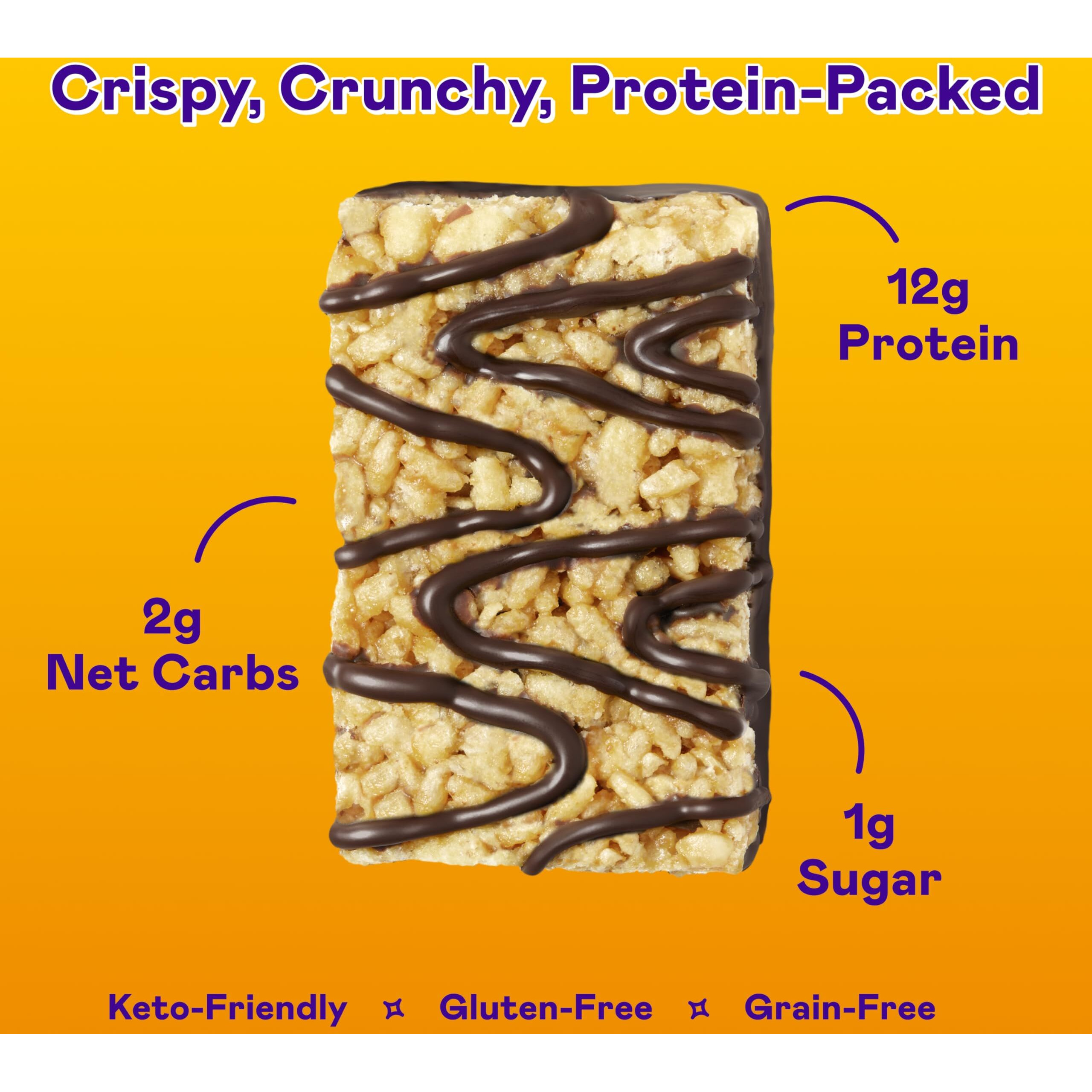 Magic Spoon Treats - High Protein, Low Carb, Keto Friendly, Low Sugar, Gluten Free, Crispy Protein Bar Cereal Bar, On-The-Go Healthy Snack (Chocolate Pb, 8 Bars)