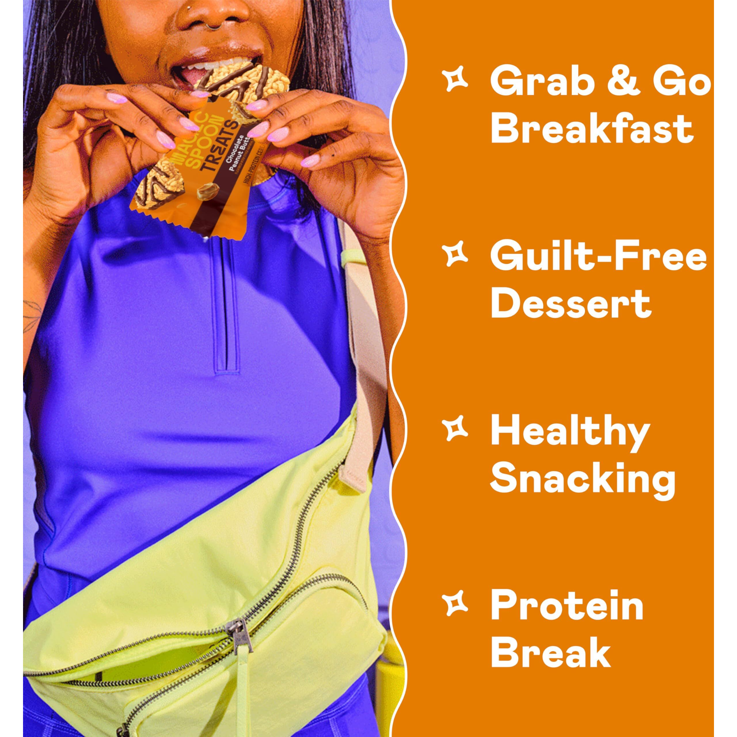 Magic Spoon Treats - High Protein, Low Carb, Keto Friendly, Low Sugar, Gluten Free, Crispy Protein Bar Cereal Bar, On-The-Go Healthy Snack (Chocolate Pb, 8 Bars)