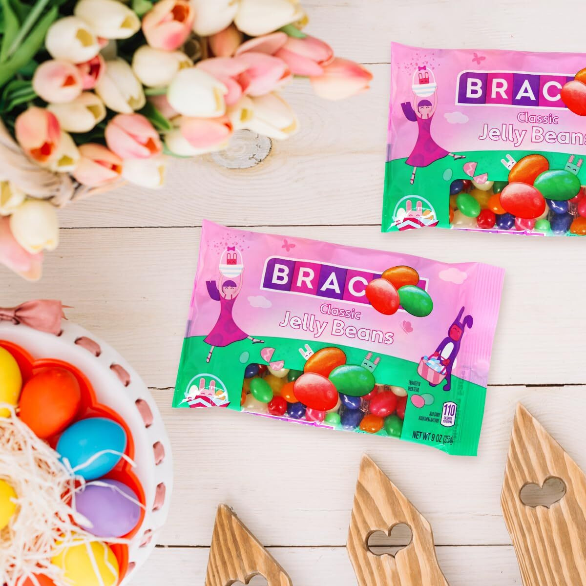 Jelly Beans Candy Assorted Tantalizing Flavors For Kids And Adults, Individually Wrapped Colorful Vibrant Candy Jelly Beans For Basket Treats, And Events, 2-Pack, 9Oz