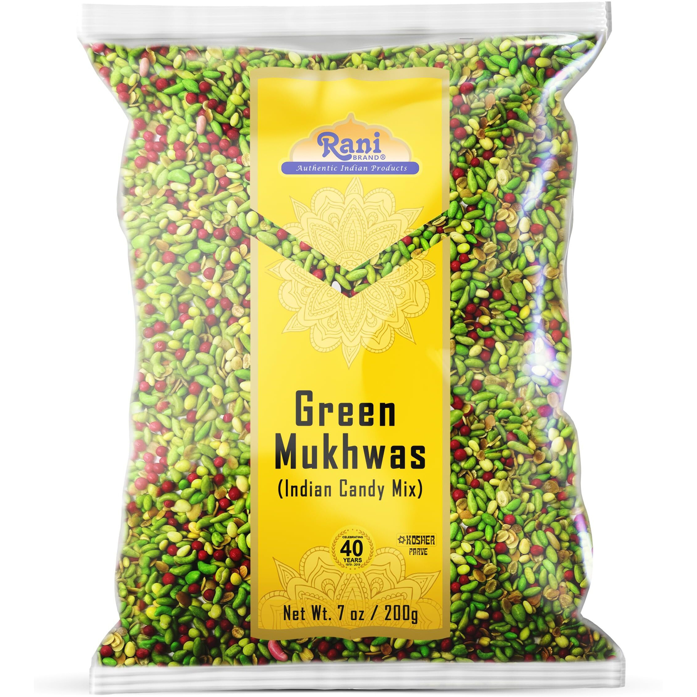 Rani Green Mukhwas (Special Digestive Treat) 7Oz (200G) ~ Vegan | Indian Candy Mouth Freshener | Kosher