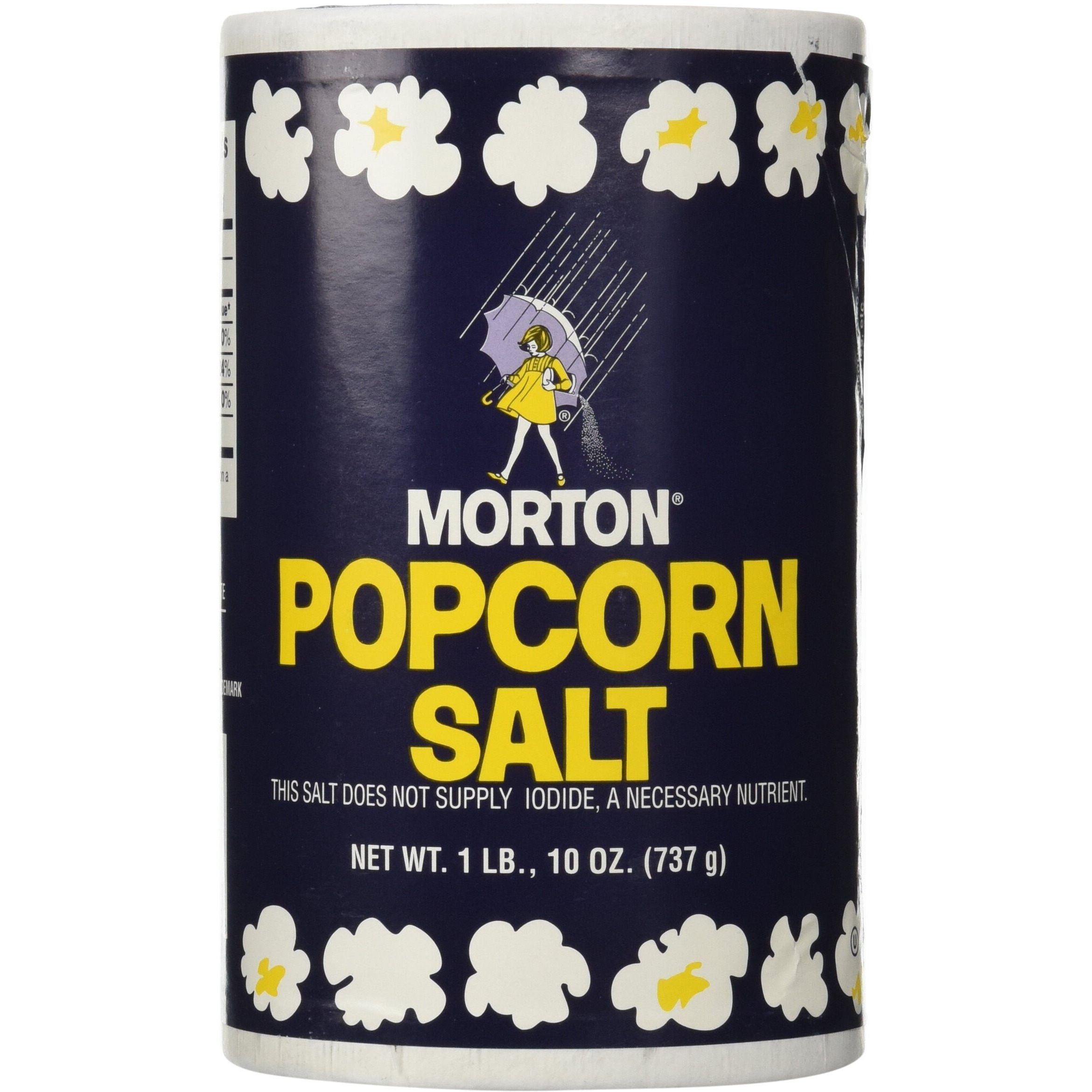 1Lb 10Oz Morton Popcorn Salt For Green Salad, Corn On The Cob, French Fries, Nuts