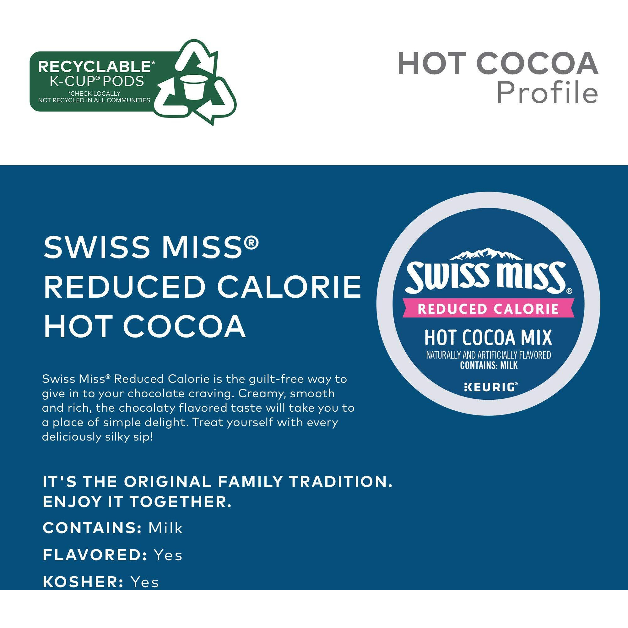 Swiss Miss Sensible Sweets Light Hot Cocoa, Keurig Single-Serve Hot Chocolate K-Cup Pods, 96 Count