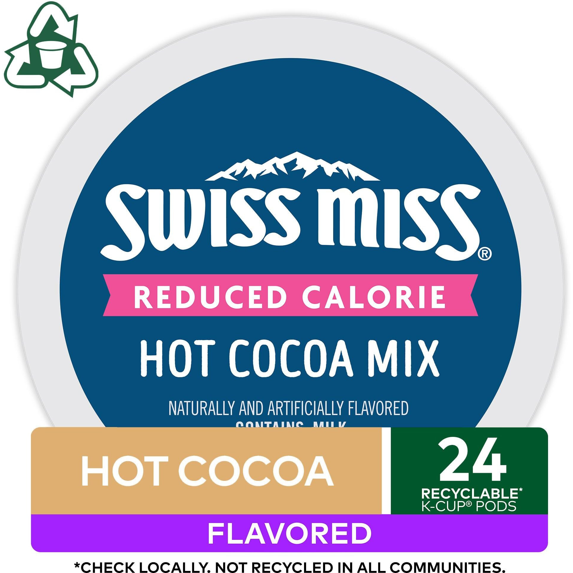 Swiss Miss Sensible Sweets Light Hot Cocoa, Keurig Single-Serve Hot Chocolate K-Cup Pods, 96 Count