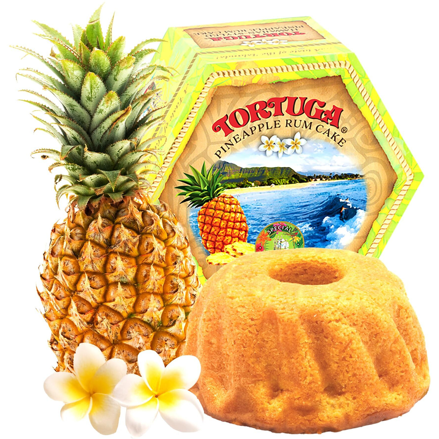 Tortuga Hawaiian Pineapple Rum Cake - 4 Oz Pineapple Rum Cakes - The Perfect Premium Gourmet Gift For Stocking Stuffers, Gift Baskets, And Christmas Gifts - Great Snack Cakes For Delivery