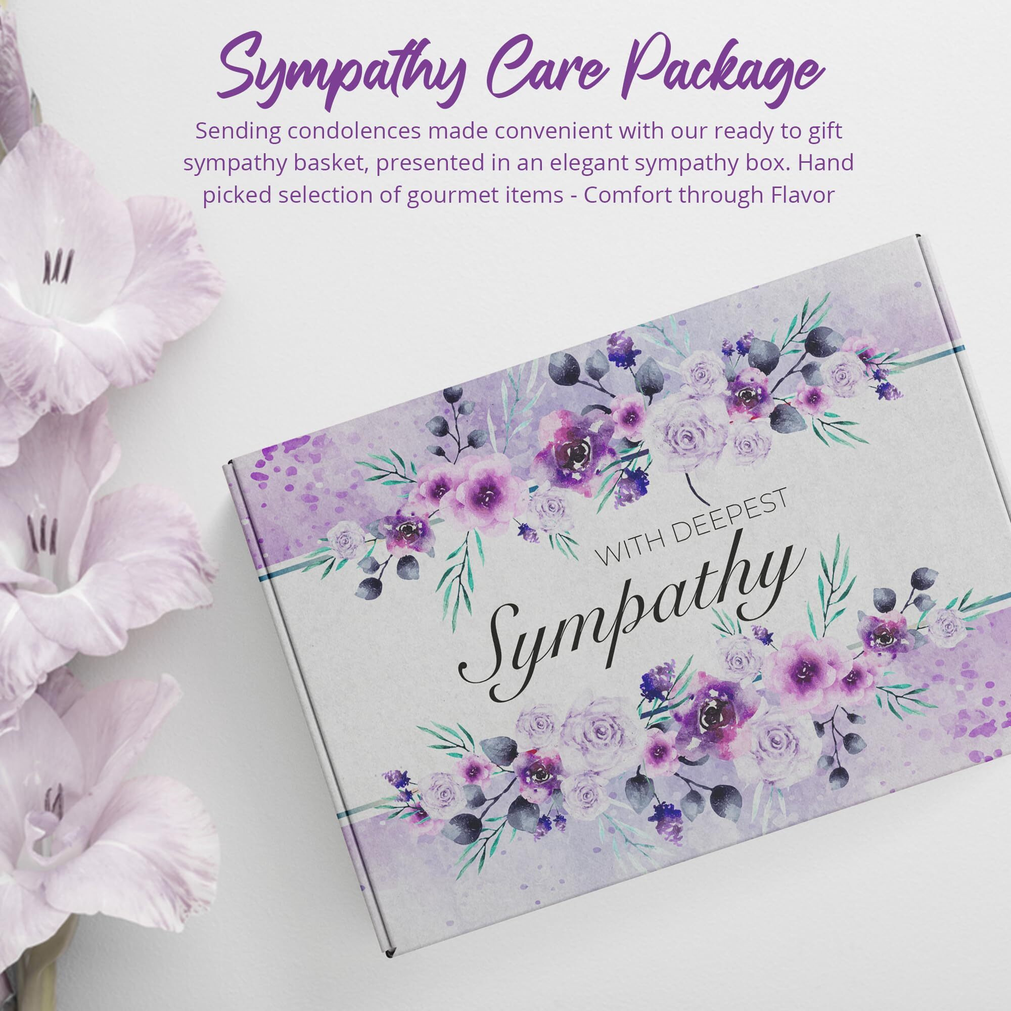 Sympathy Gift Baskets - Meat And Cheese Basket, Bereavement Idea, Sympathy Gifts For Loss Of Loved One, Dad, Mom, Husband, Sister, Friend, Sorry For Your Loss, Memorial Gifts - 9 Gourmet Items Bundle