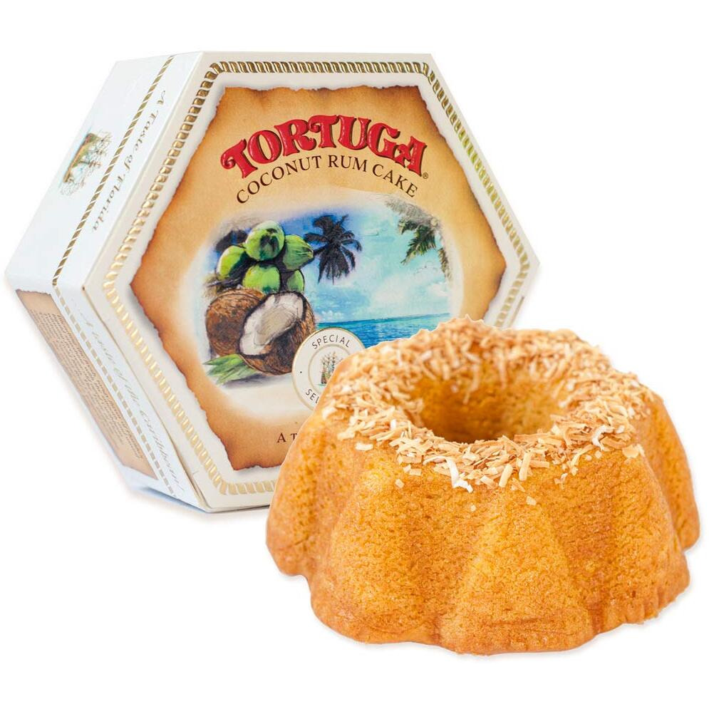 Tortuga Caribbean Taste Of Florida Coconut Rum Cake - 4 Oz Rum Cake - The Perfect Premium Gourmet Gift For Gift Baskets, Parties, Holidays, And Birthdays