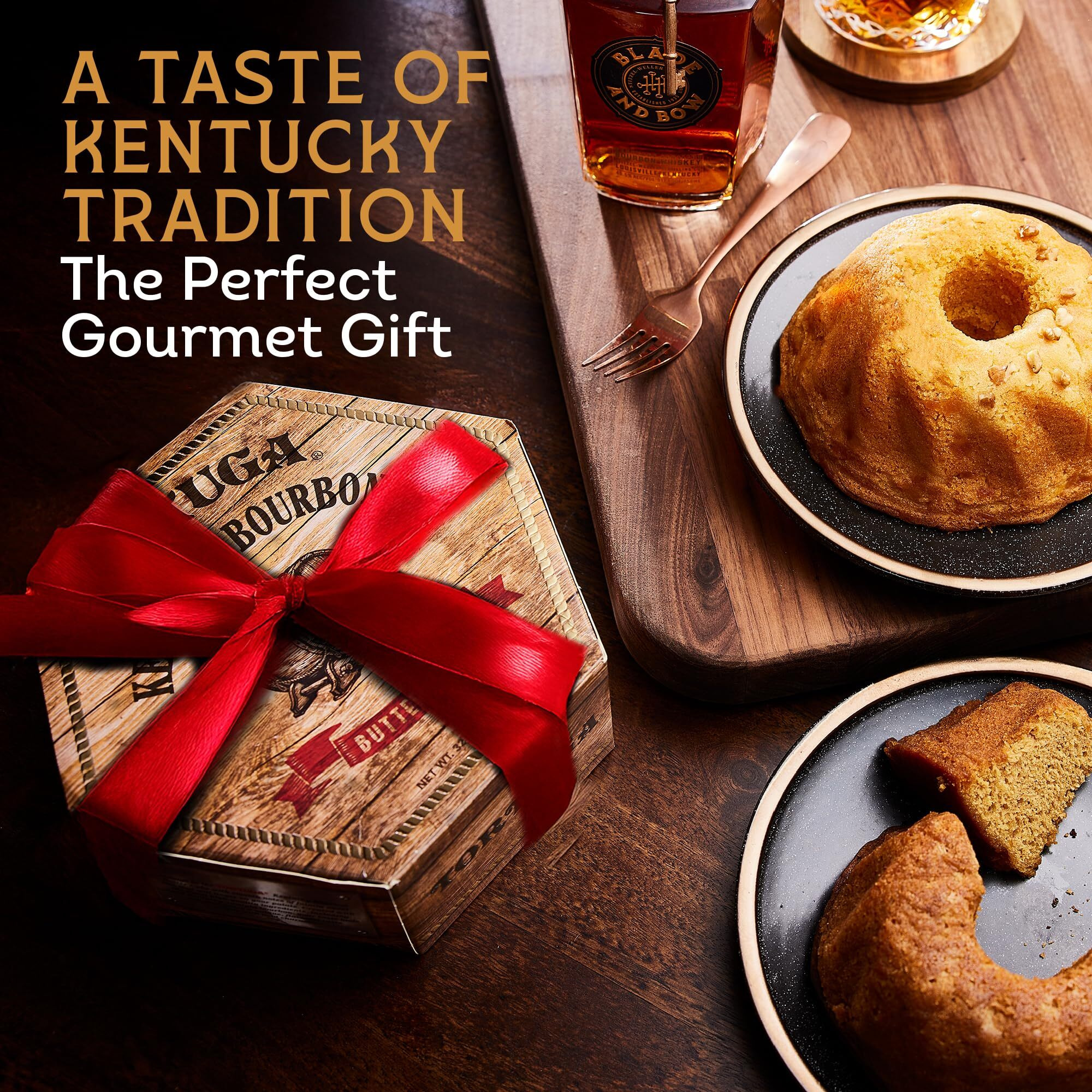 Tortuga Kentucky Bourbon Butter Cake - 4 Oz. Cake - The Perfect Premium Gourmet Gift For Stocking Stuffers, Gift Baskets, And Christmas Gifts - Great Cakes For Delivery