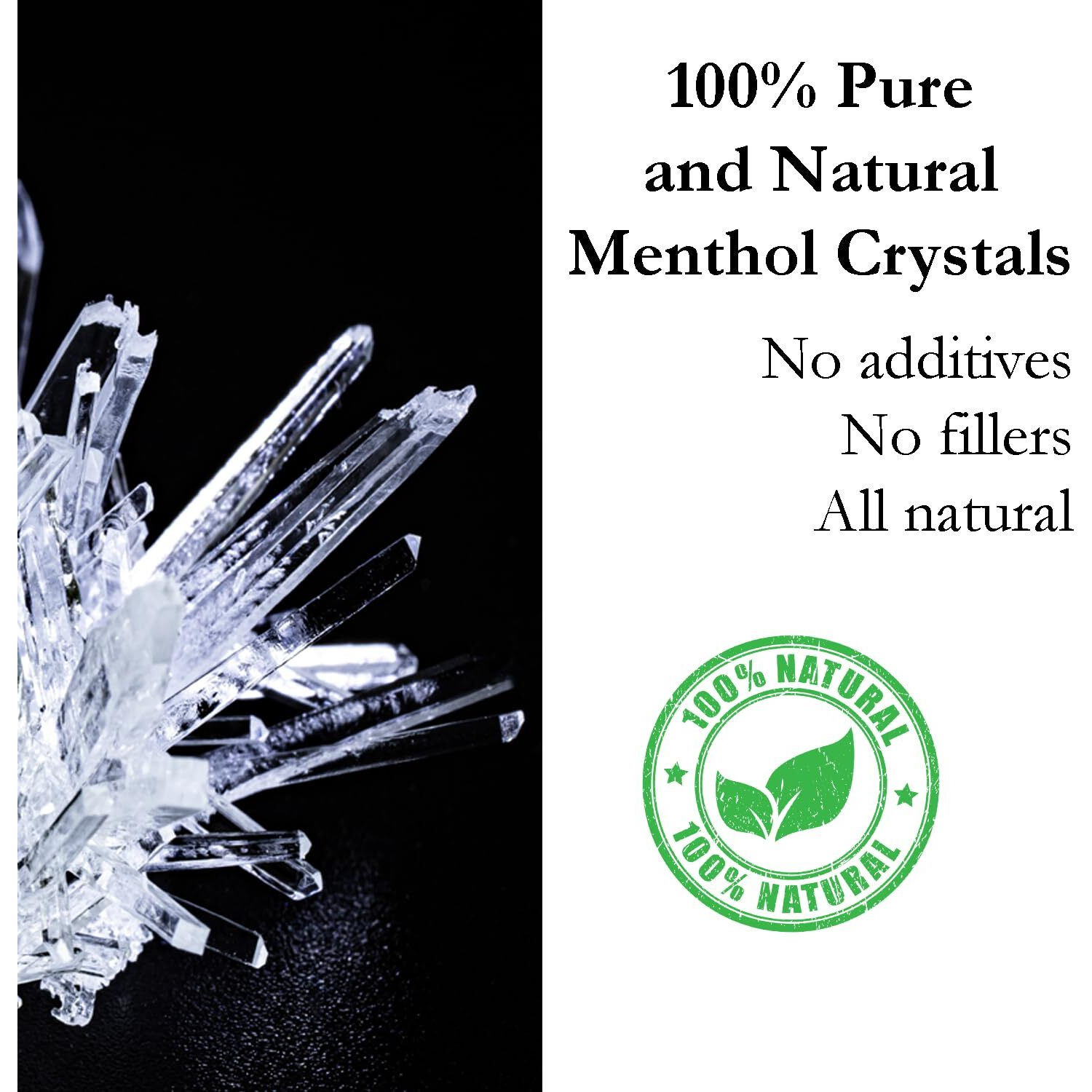 Greenhealth Menthol Crystals 4 Oz - 100% Natural | Strong Mint Scent For Aromatherapy, Diffusers, Diy Wax Melts, Soaps | Food-Grade Aluminum Bag