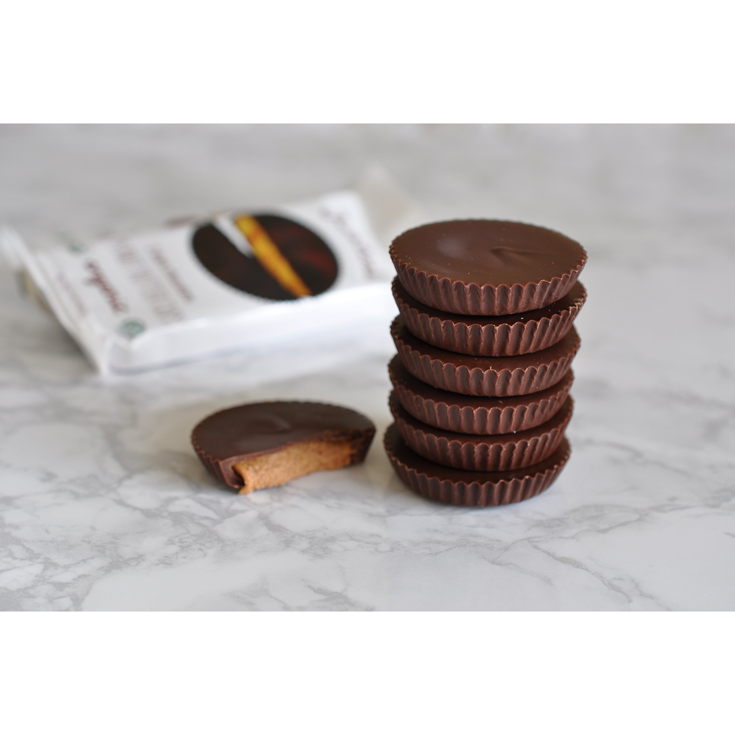 Justin's Organic Milk Chocolate Peanut Butter Cups, Rainforest Alliance Certified Cocoa, Gluten-Free, Responsibly Sourced, 12 Pack (2 Cups Each)