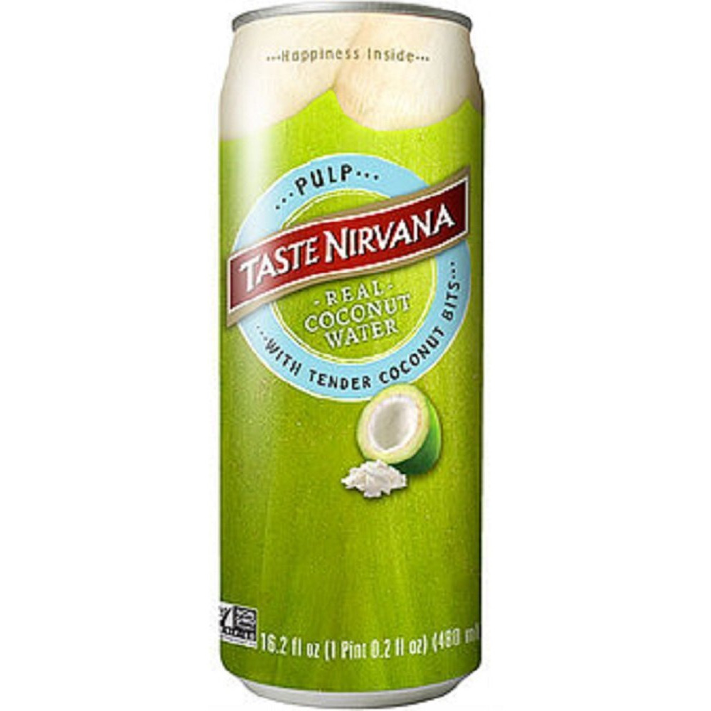 Taste Nirvana Real Coconut Water, Coco Pulp With Tender Coconut Bits, 16.2 Fl Oz (Pack Of 12)