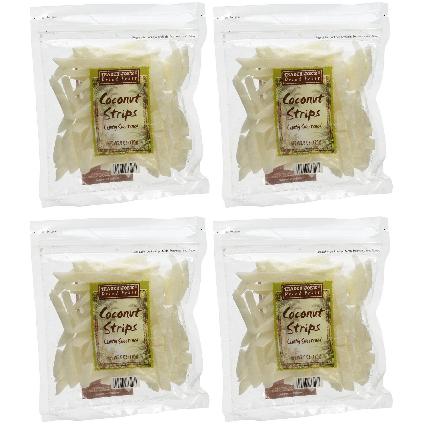Trader Joe's Coconut Strips (Pack Of 4)