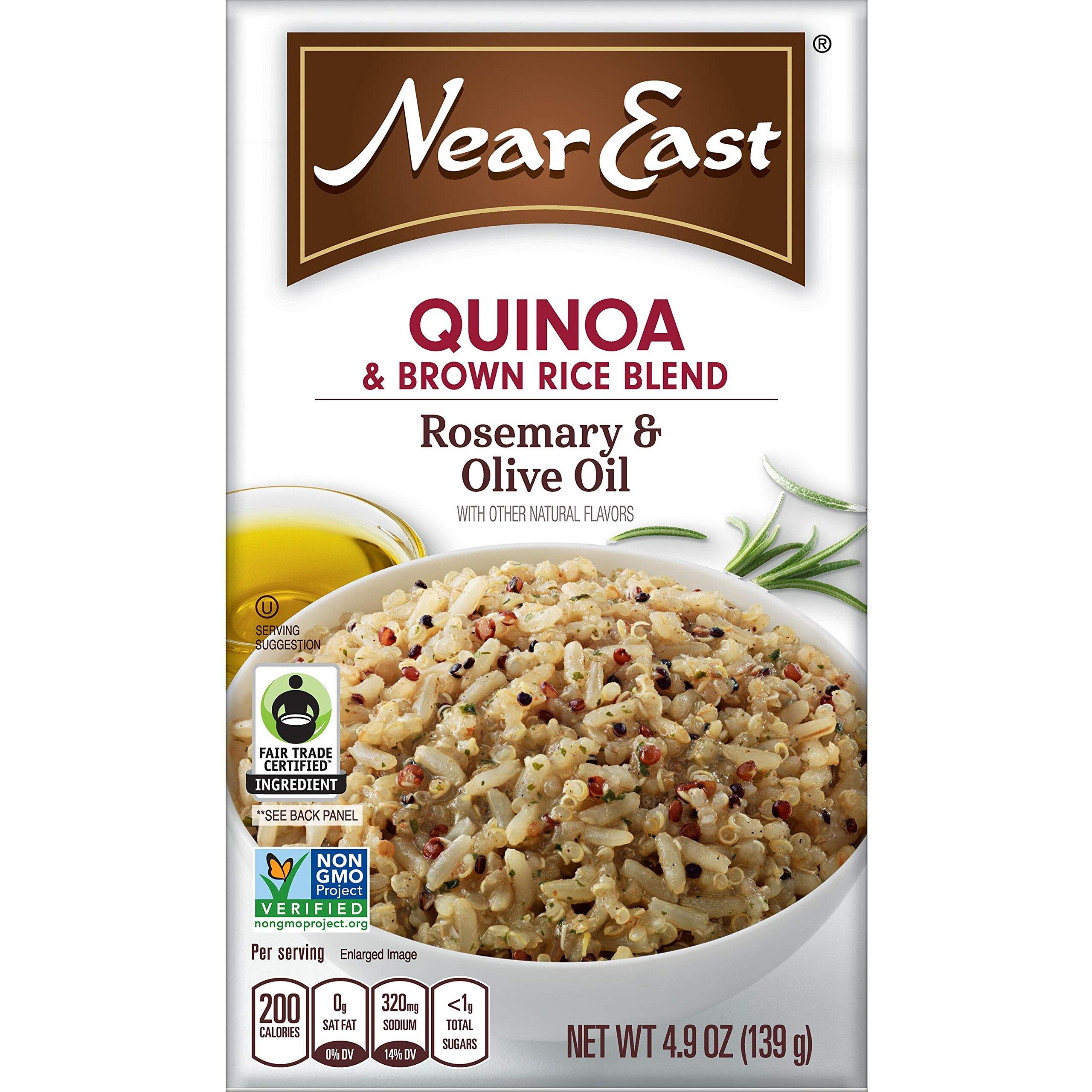 Quaker Near East Quinoa And Brown Rice Blend, Rosemary And Olive Oil 4.9 Ounce (Pack Of 6 Boxes)
