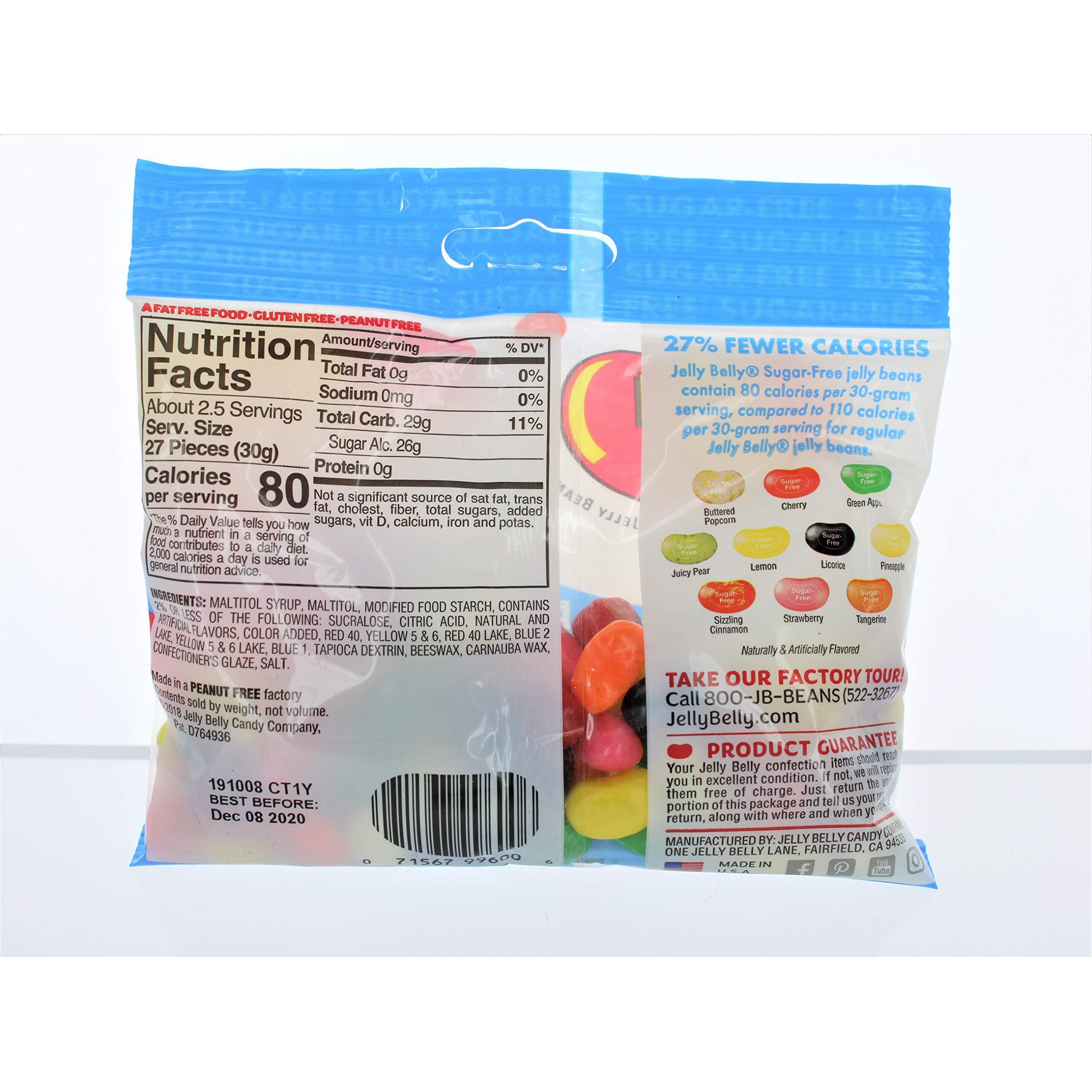 Jelly Belly Sugar Free Assorted Flavor Jelly Beans 2.8 Oz Bag (3 Pack)