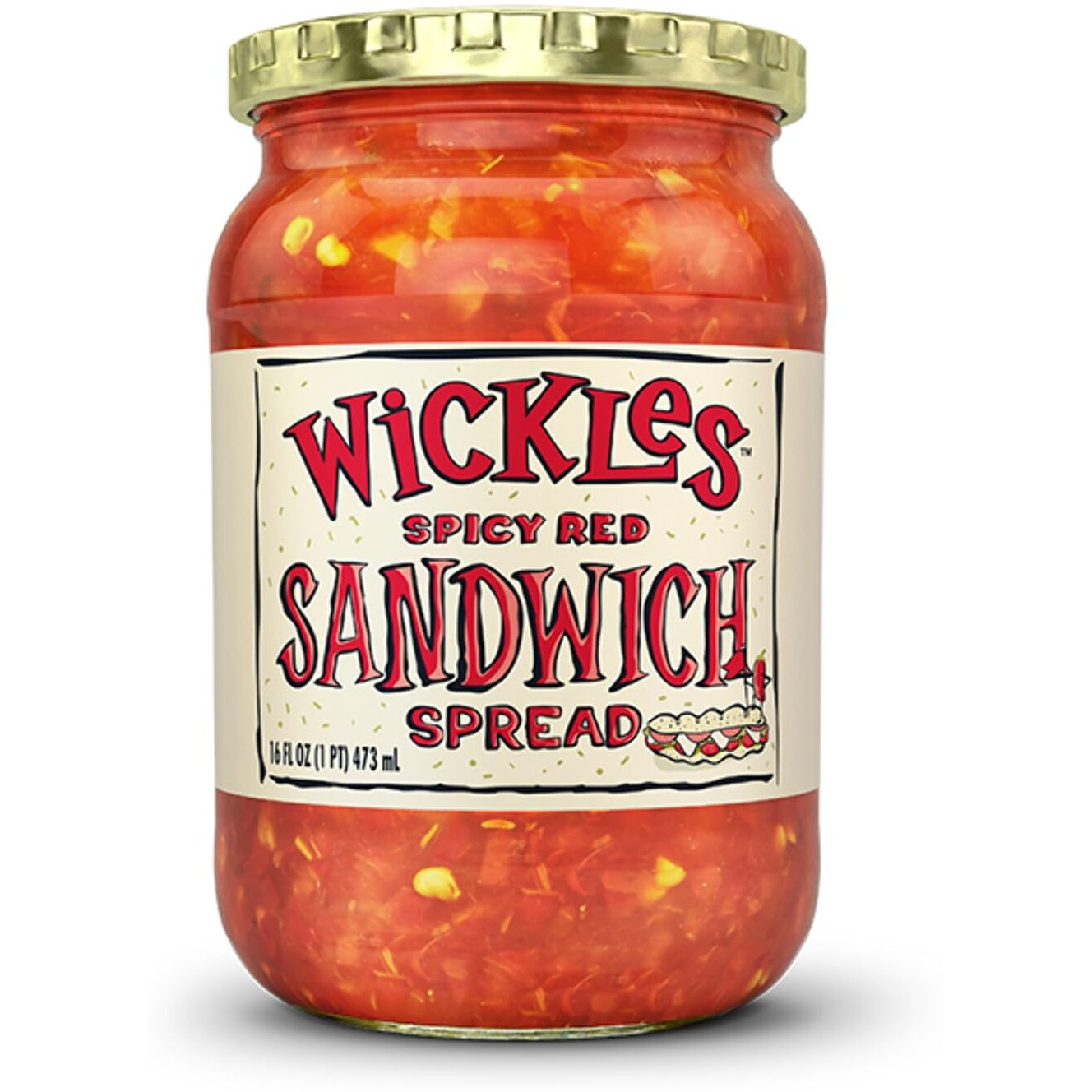 Wickles Spicy Red Sandwich Spread, 16 Oz (Pack - 1)
