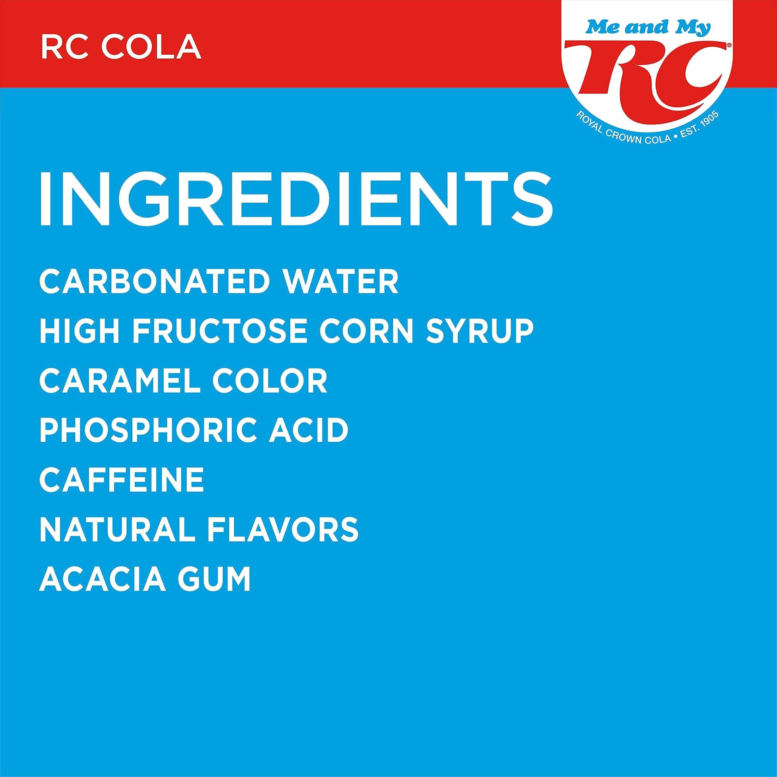 Rc Cola Soda, 12 Fl Oz Cans, 12 Pack