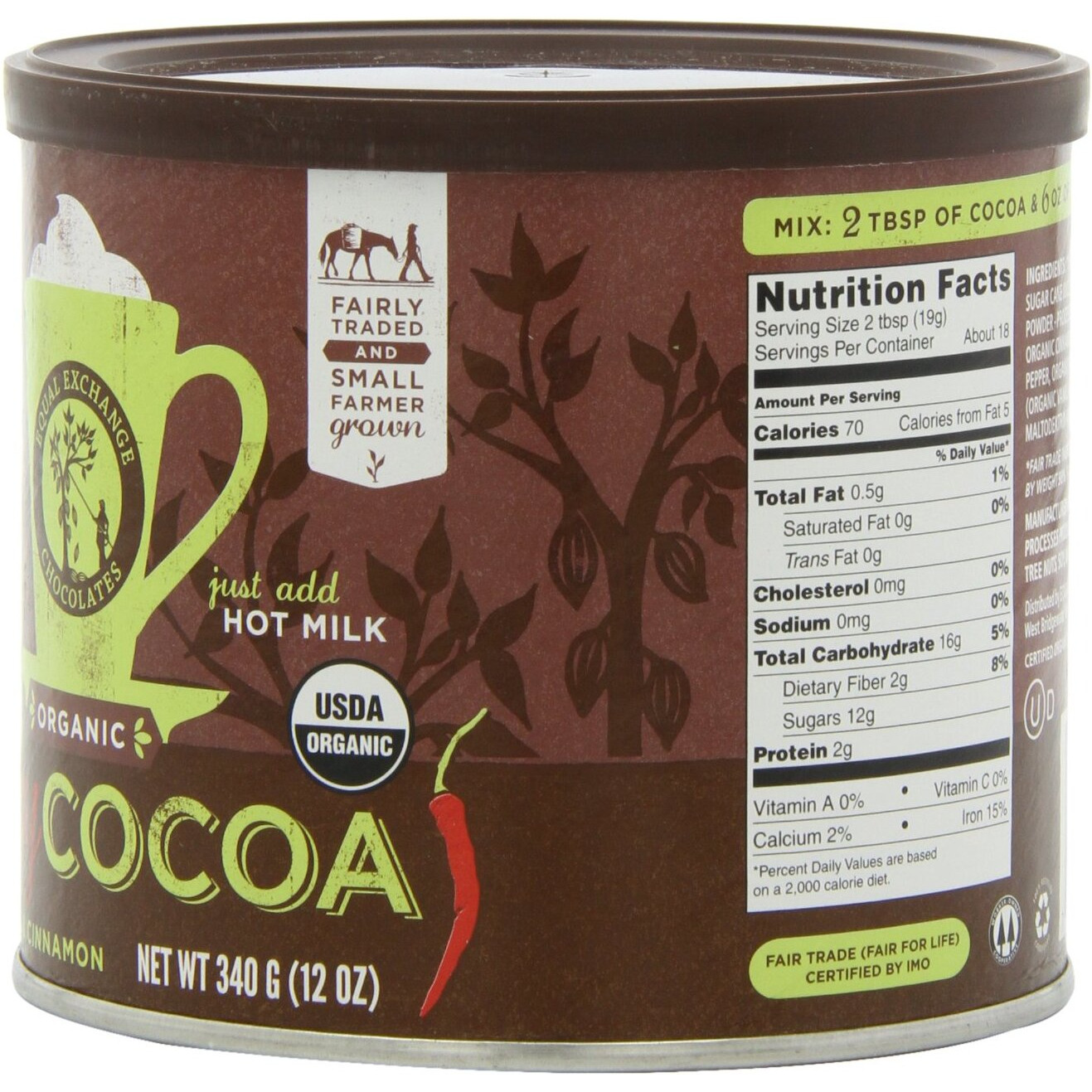 Equal Exchange Organic Spicy Hot Cocoa, 12-Ounce (Pack Of 3)
