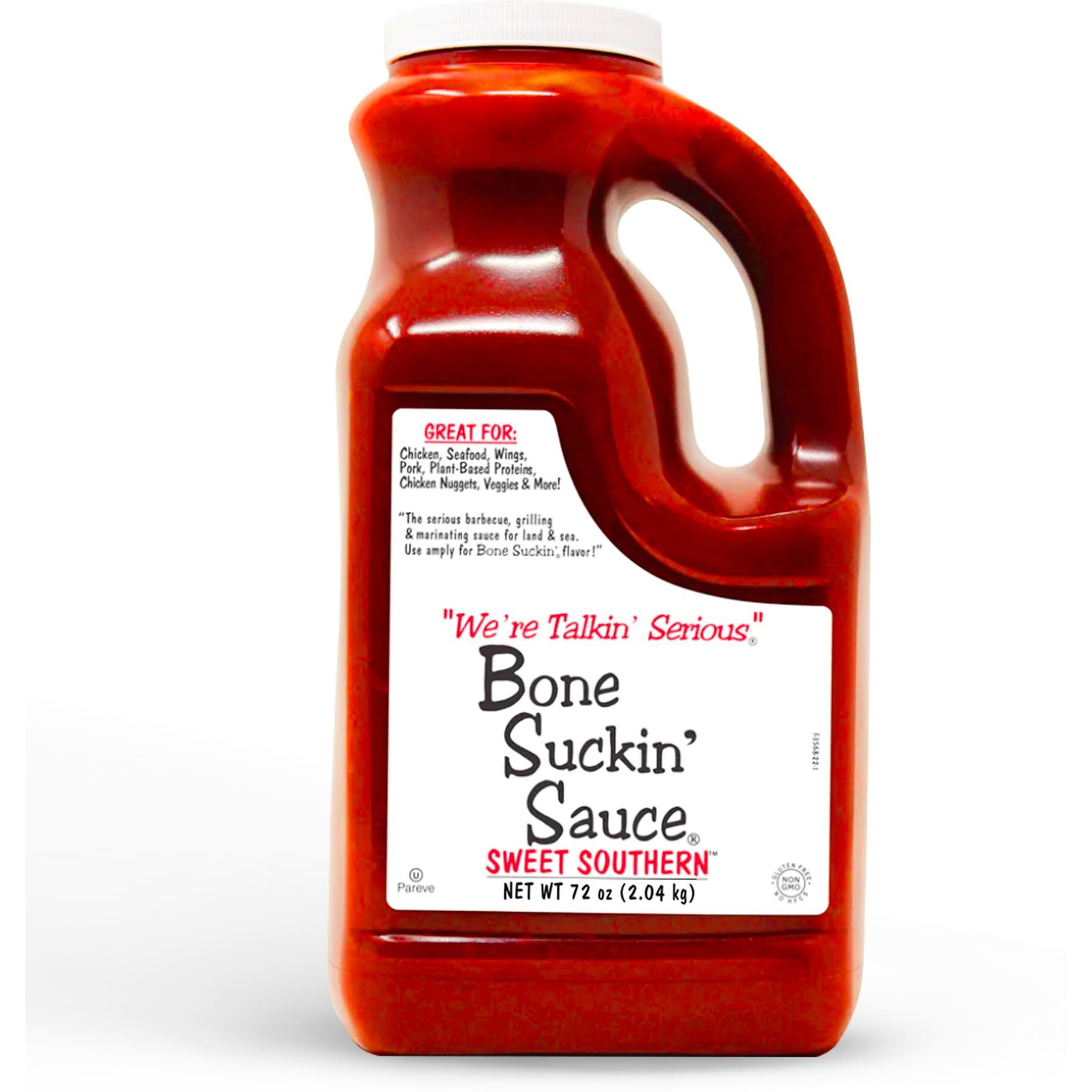 Bone Suckin' Sauce Sweet Southern Bbq Sauce - 72 Oz, All-Purpose Barbecue Sauce, For Ribs, Chicken, Pork, Beef, Gluten-Free, Non-Gmo, Kosher, Sweetened W/Cane Sugar & Molasses