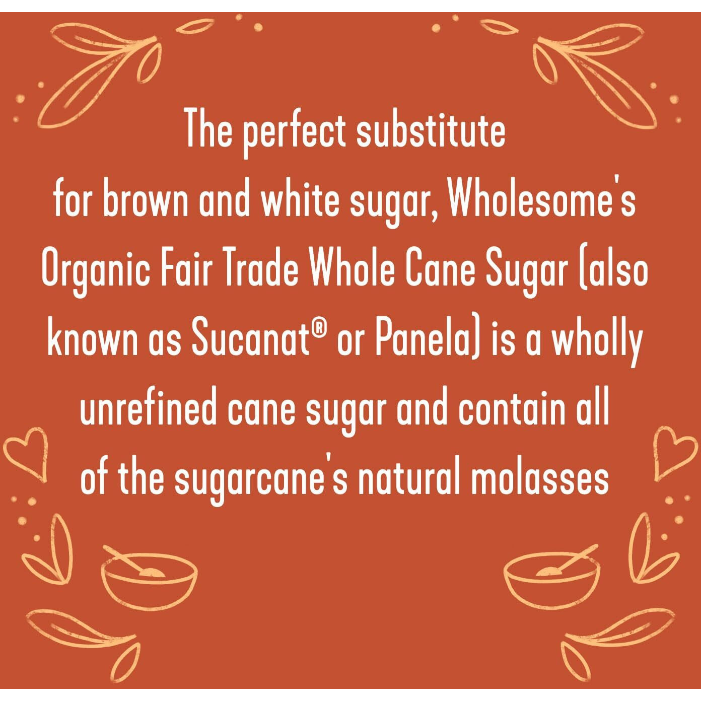 Wholesome Sweeteners 32-Ounce Organic Sucanat Panela Whole Cane Sugar, Fair Trade, Non-Gmo Project Verified , Gluten Free & Vegan For Baking, Sprinkling And More, 1 Pack