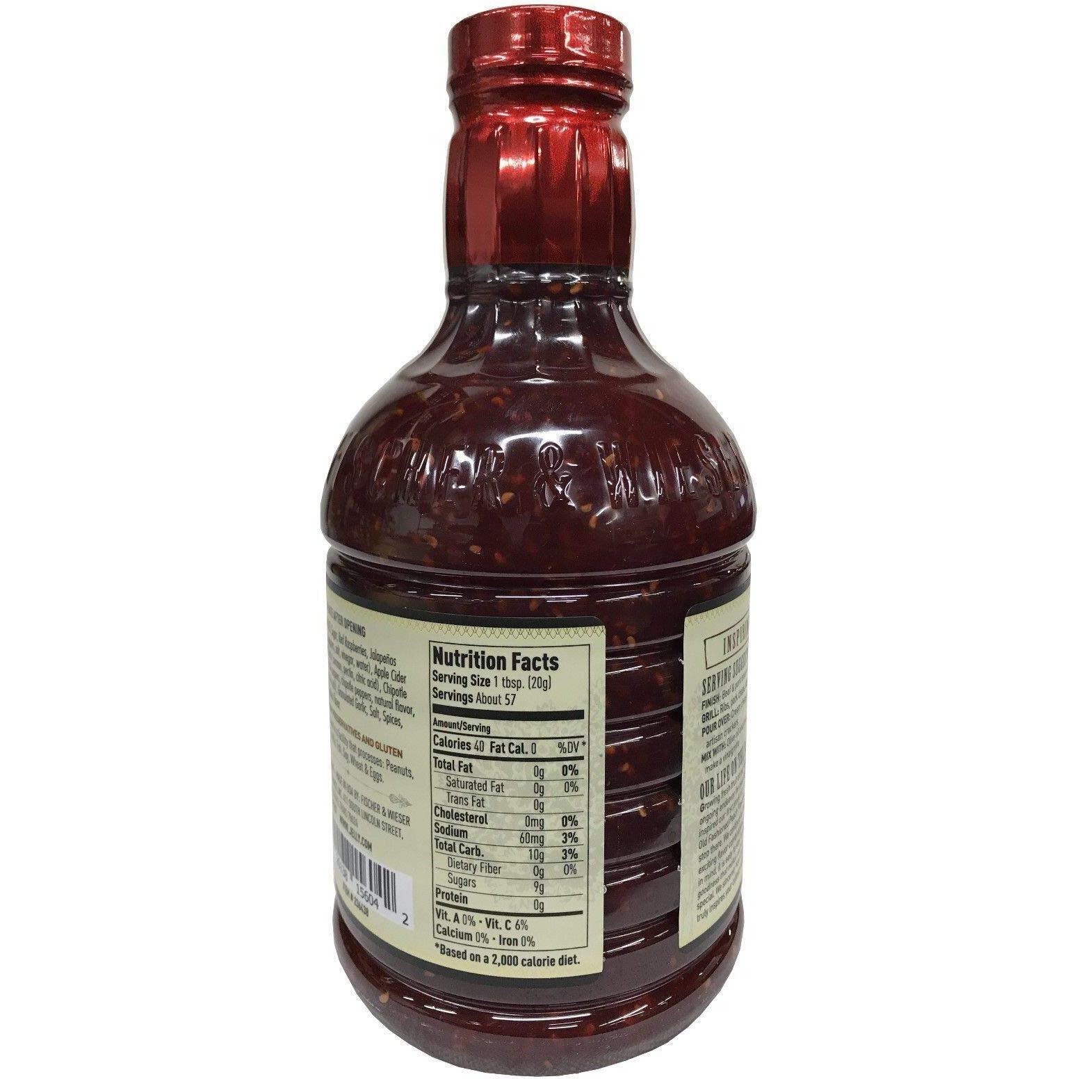 Fischer And Wieser Razzpotle Roasted Raspberry Chipotle Sauce, 40-Ounce Bottle