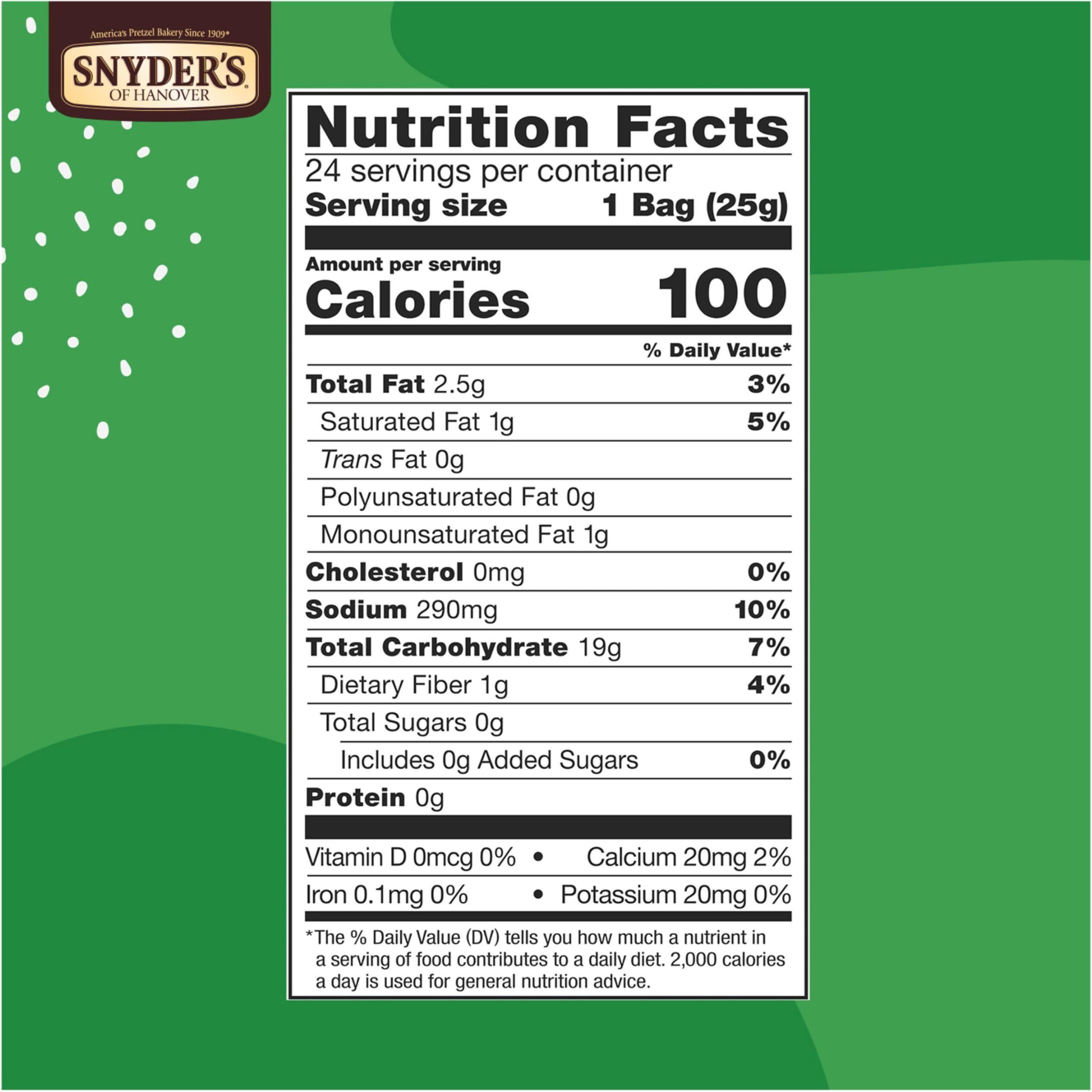 Snyder's Of Hanover Gluten Free Pretzel Sticks, 100 Calorie Individual Packs, 24 Ct