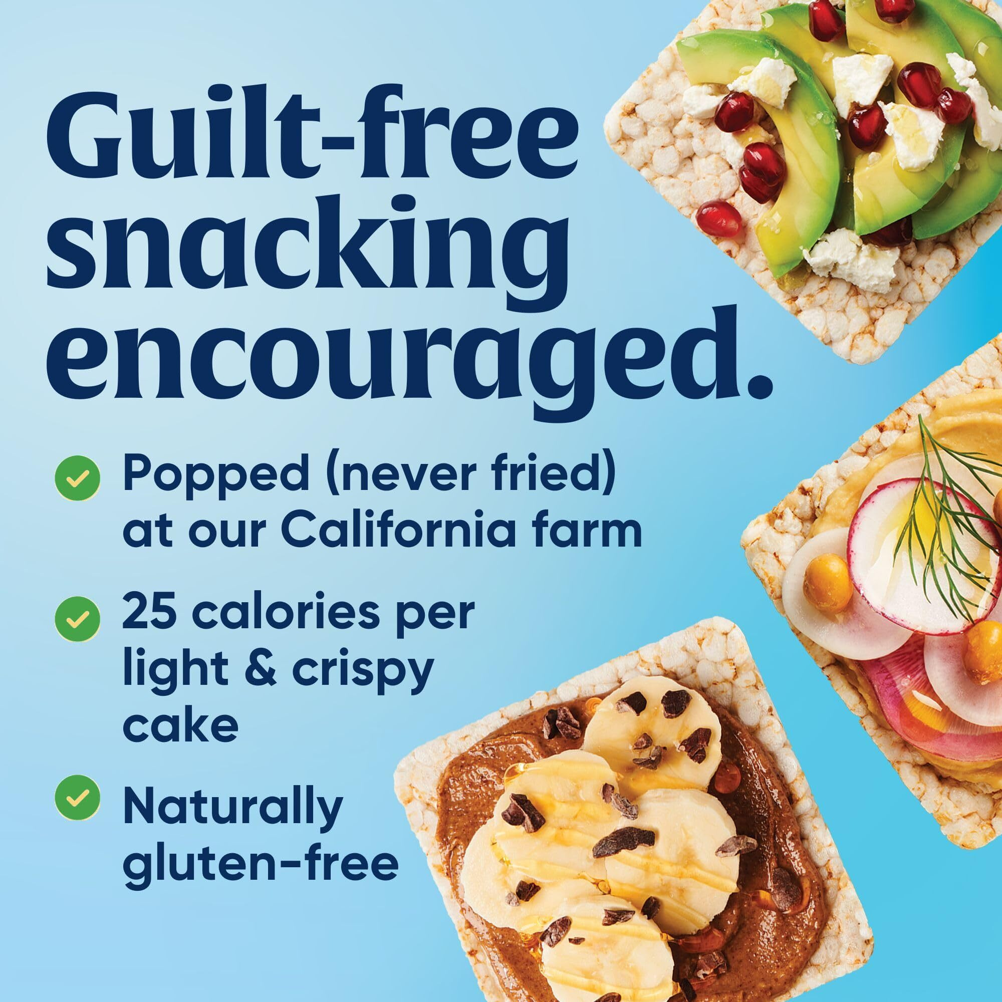 Lundberg Organic Thin Stackers, Brown Rice, Lightly Salted, Thin Rice Cakes, Gluten-Free, Vegan, Healthy Snacks, 6 Oz