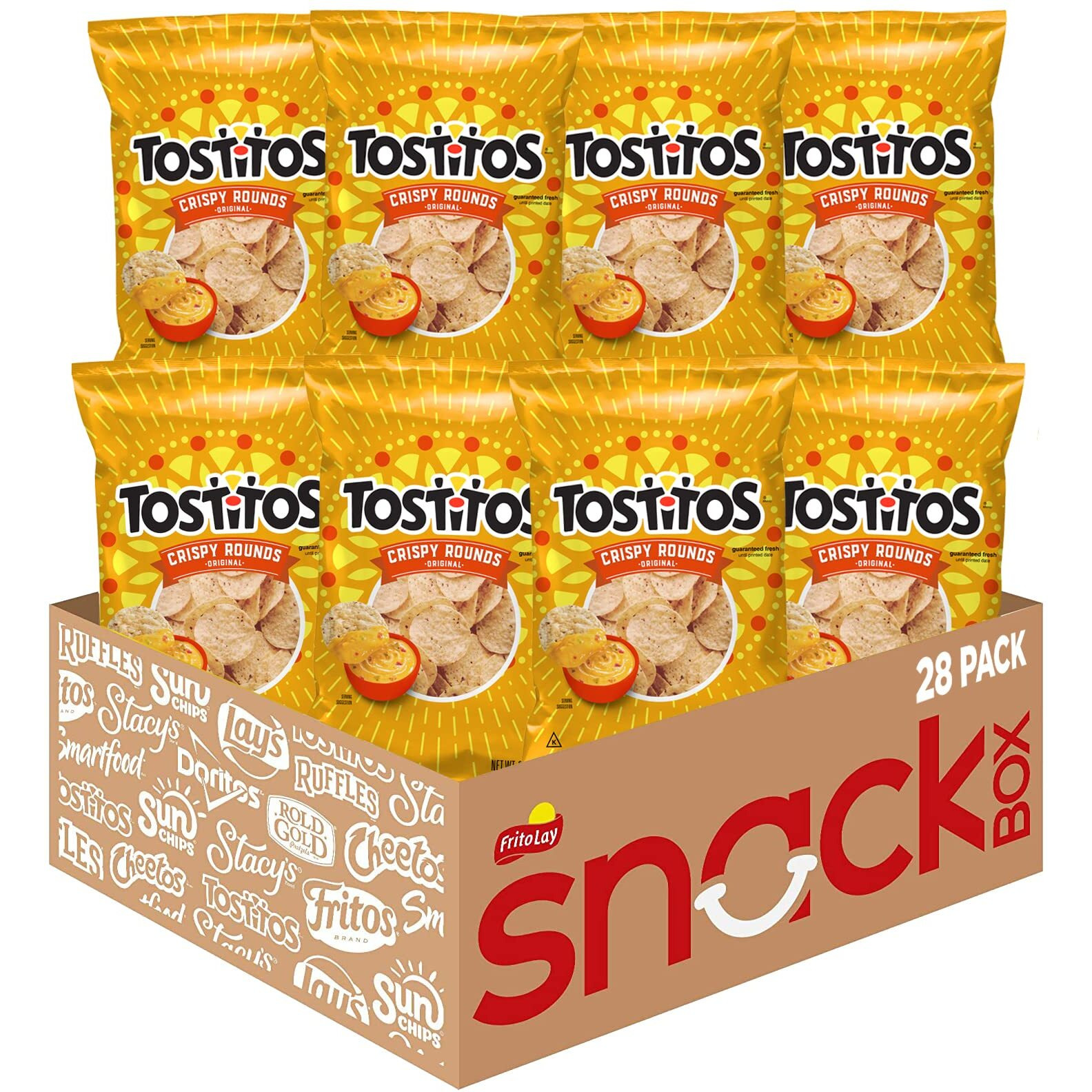 Tostitos, Crispy Rounds Tortilla Chips, 3 Ounce (Pack Of 28)