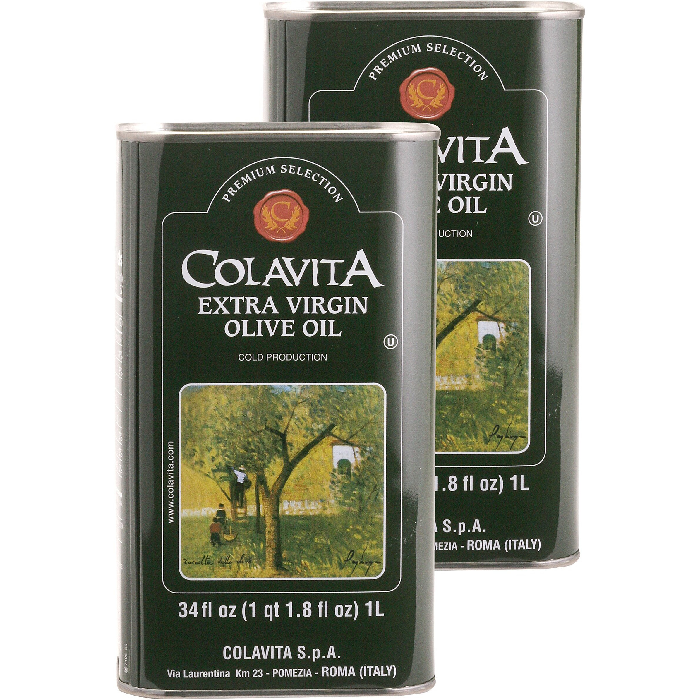 Colavita Premium Selection Extra Virgin Olive Oil - Twin Pack, 34 Fl Oz Each