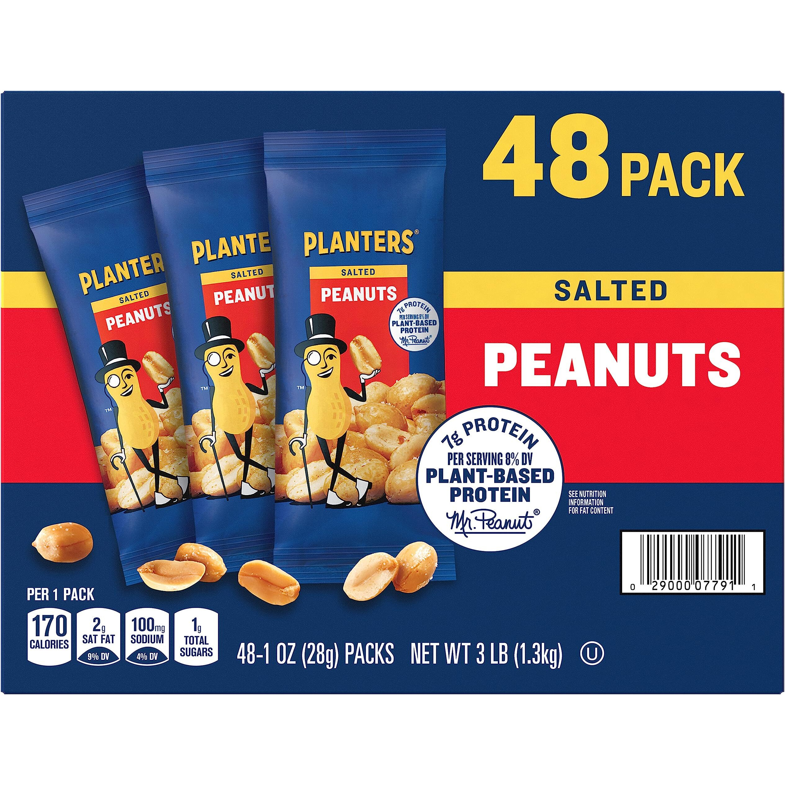 Planters Salted Peanuts (48 1-Ounce Packs)