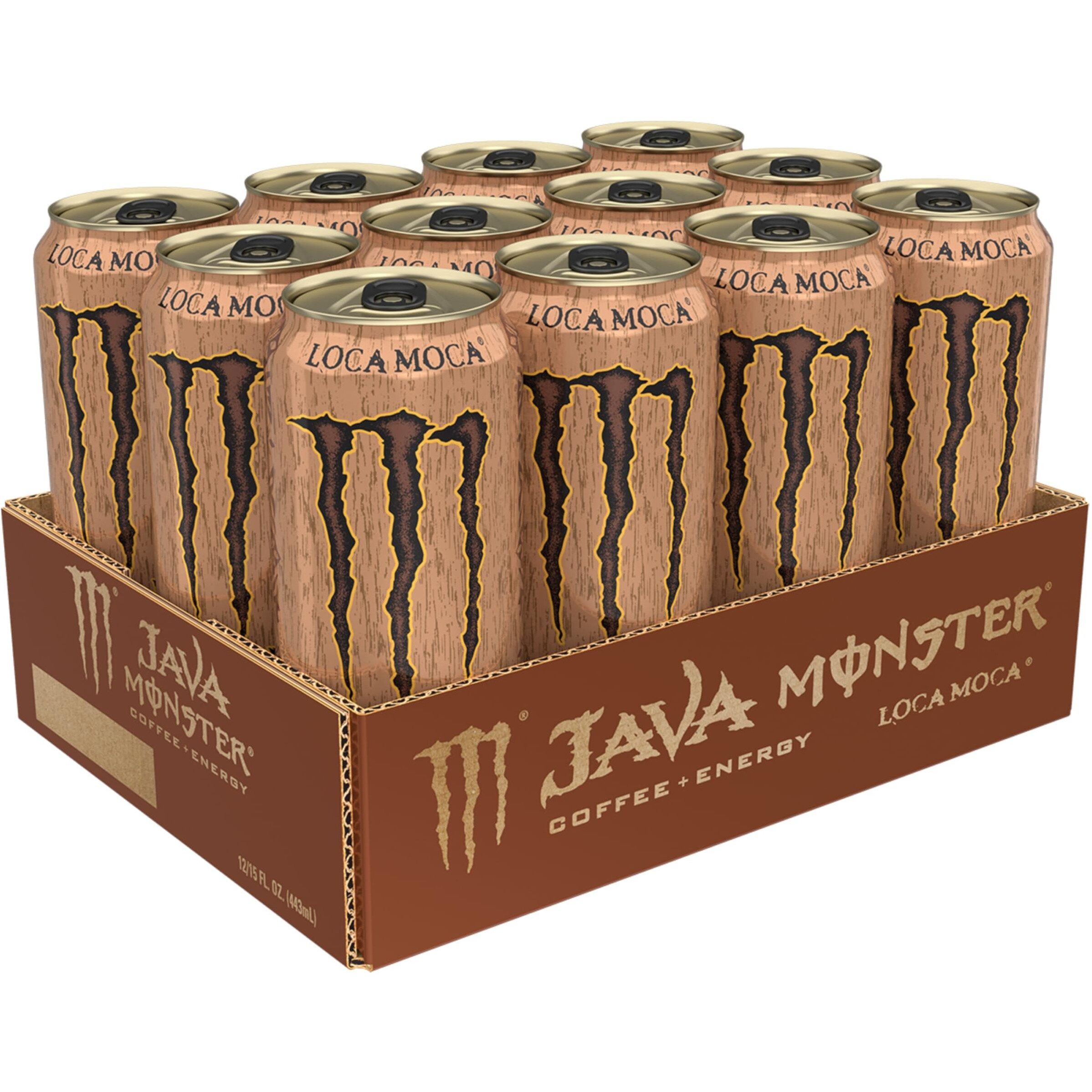 Java Monster Loca Moca, Coffee + Energy Drink, 15 Ounce (Pack Of 12)