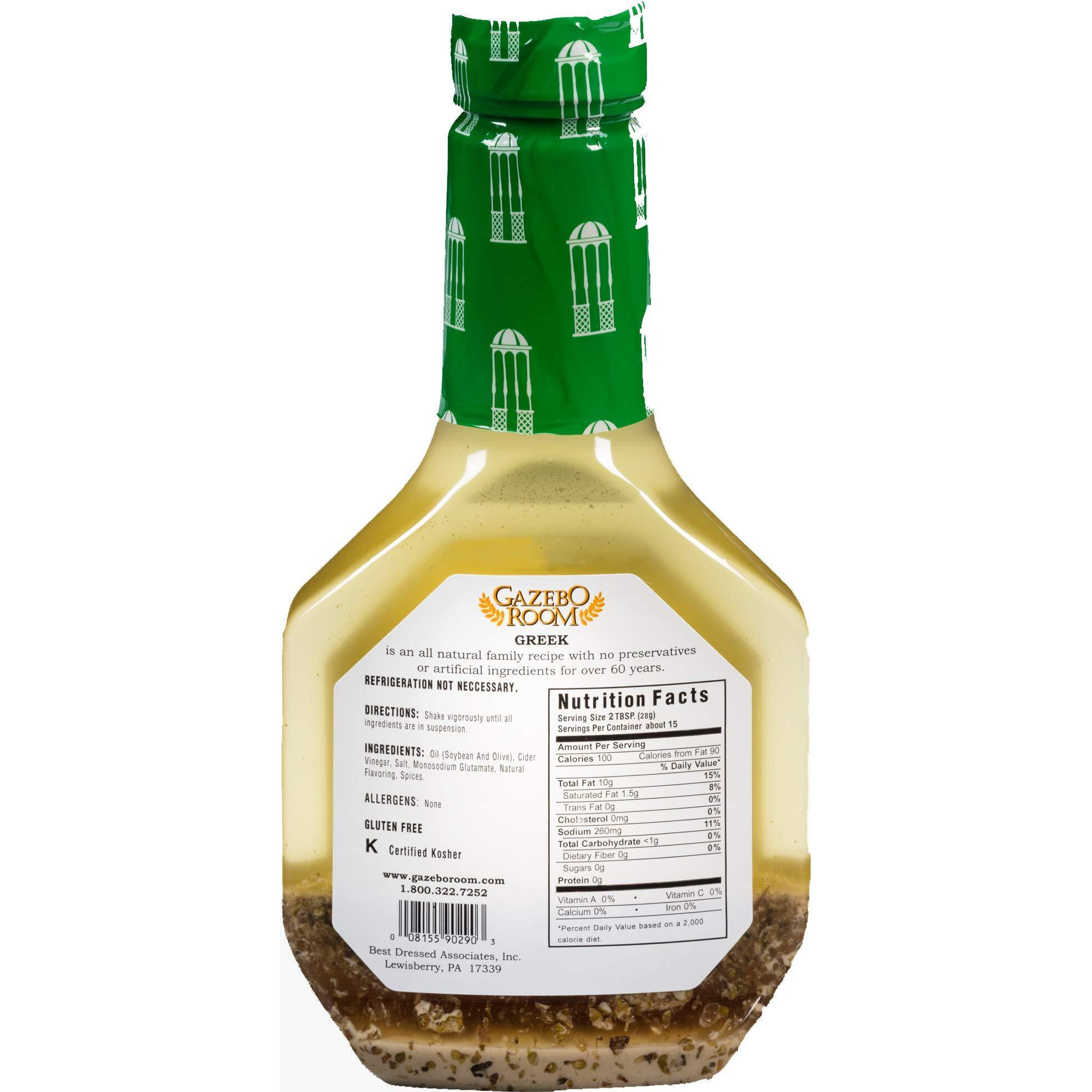 Gazebo Room Greek Salad Dressing And Marinade 16 Oz (6 Pack)
