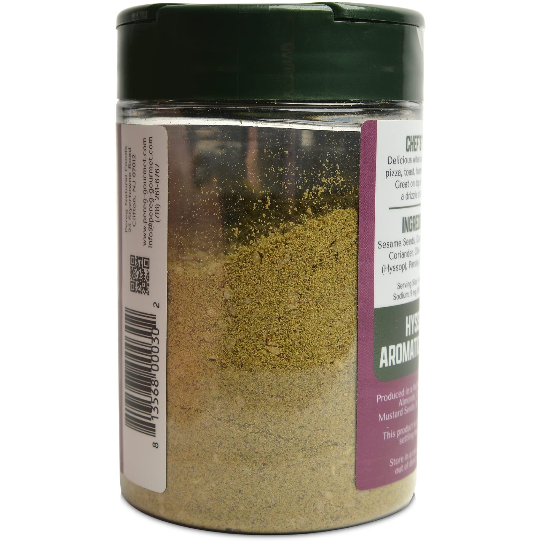 Pereg Za'Atar, Mixed Spice Seasoning (4.25 Oz), Middle Eastern Inspired Zahtar Spices, Non-Gmo, No Msg, Gluten Free, All Natural Seasoning, For Pizza, Salad, Hummus, & Chicken