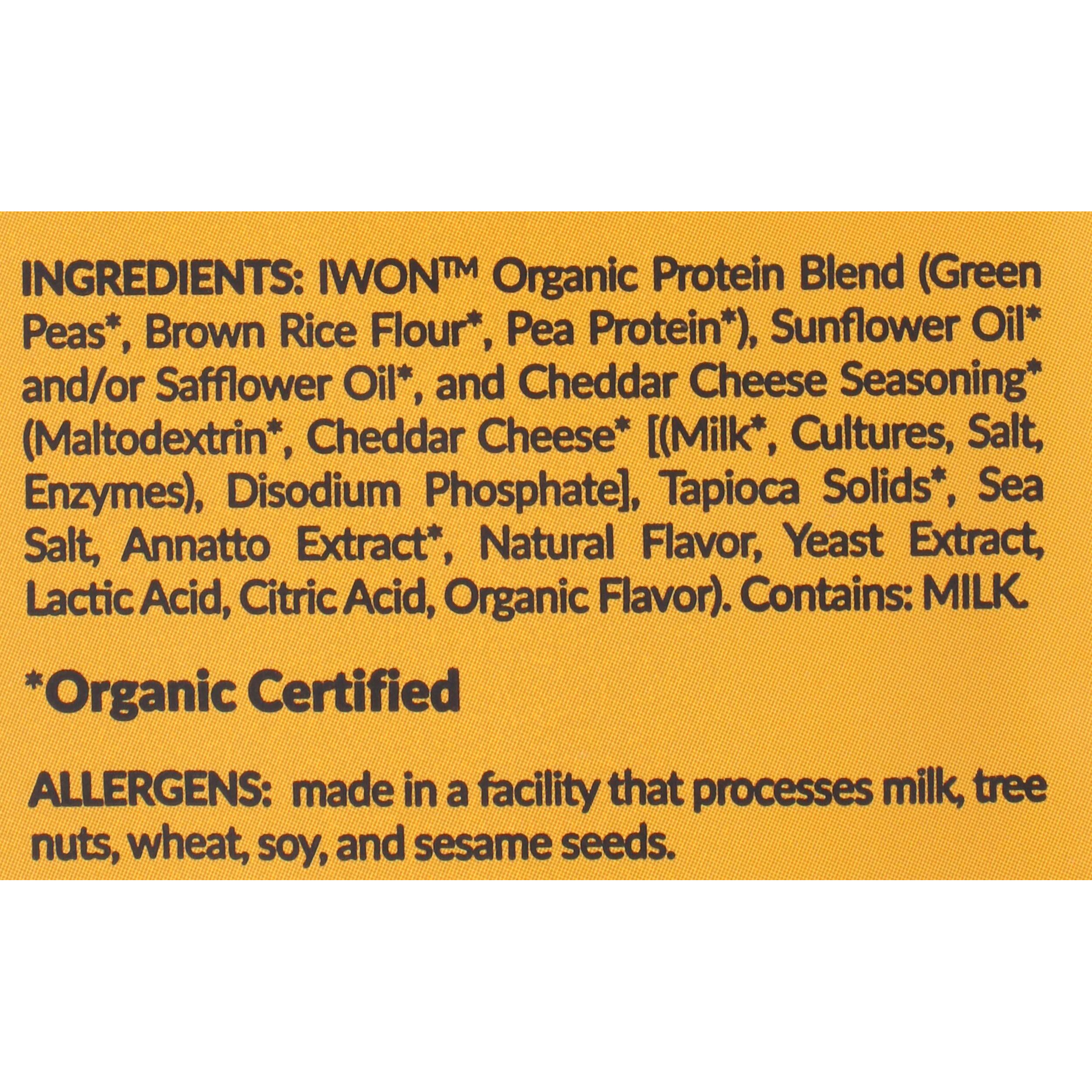Iwon Organics, Puffs Protein Cheddar Cheese Organic, 5 Ounce
