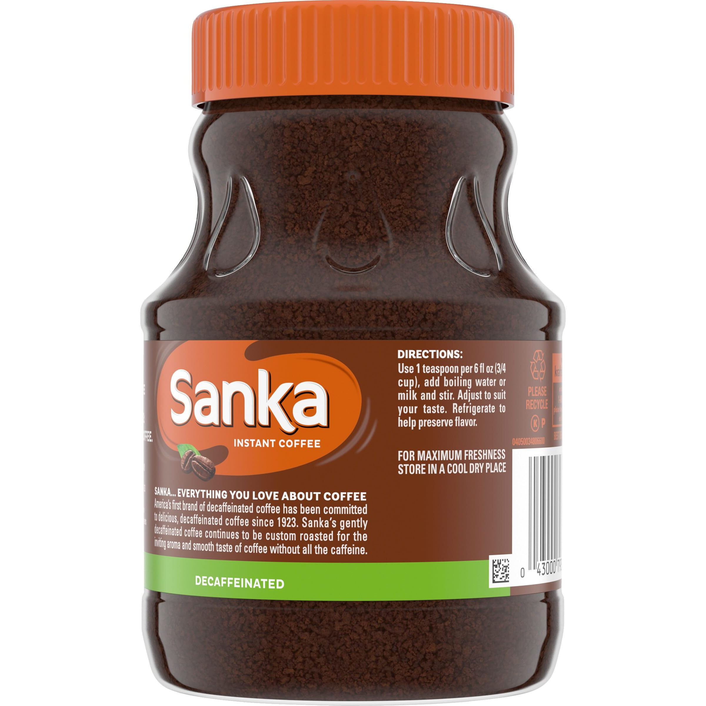 Sanka Decaf Instant Coffee, 8 Oz Jar