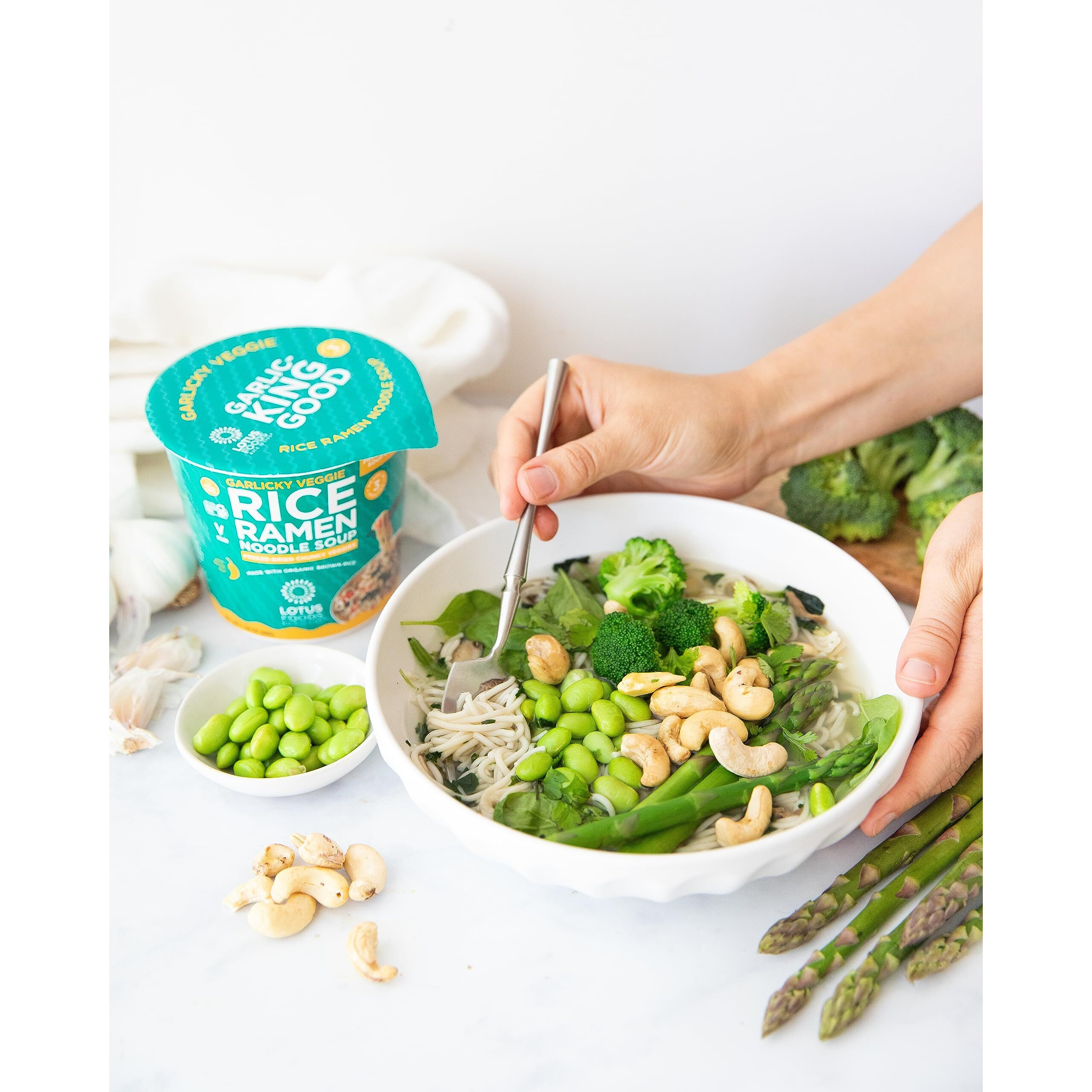 Lotus Foods Garlicky Veggie Rice Ramen Soup Cup, 1.94 Oz