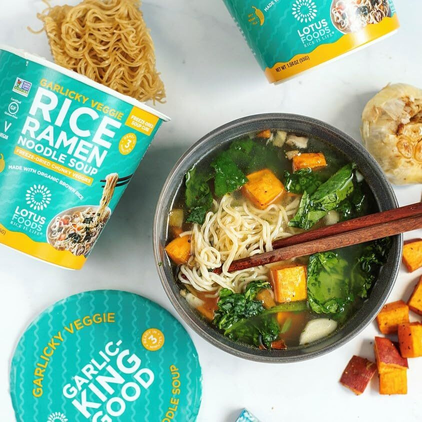 Lotus Foods Garlicky Veggie Rice Ramen Soup Cup, 1.94 Oz