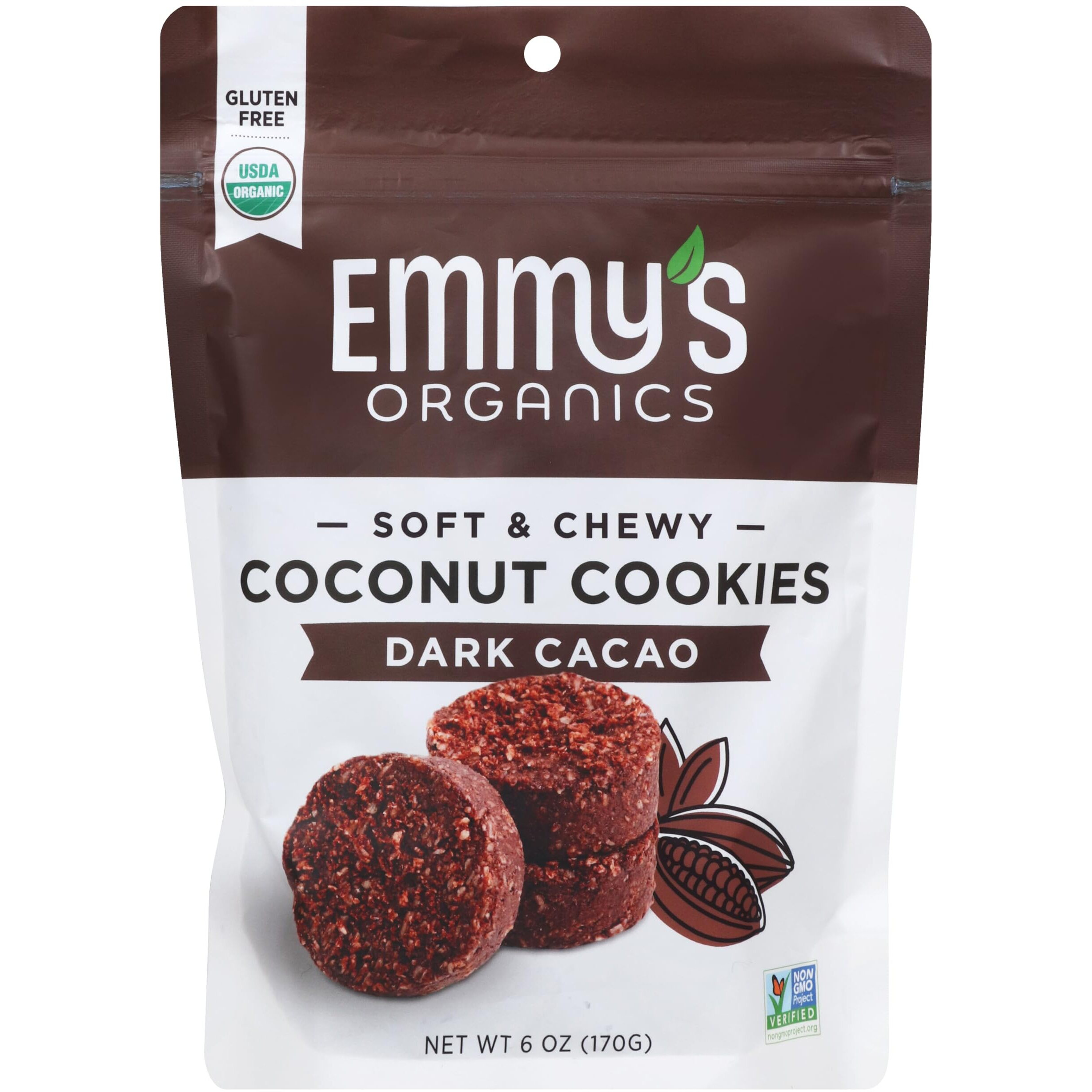 Emmys Organic Dark Cacao Macaroons, 6 Oz